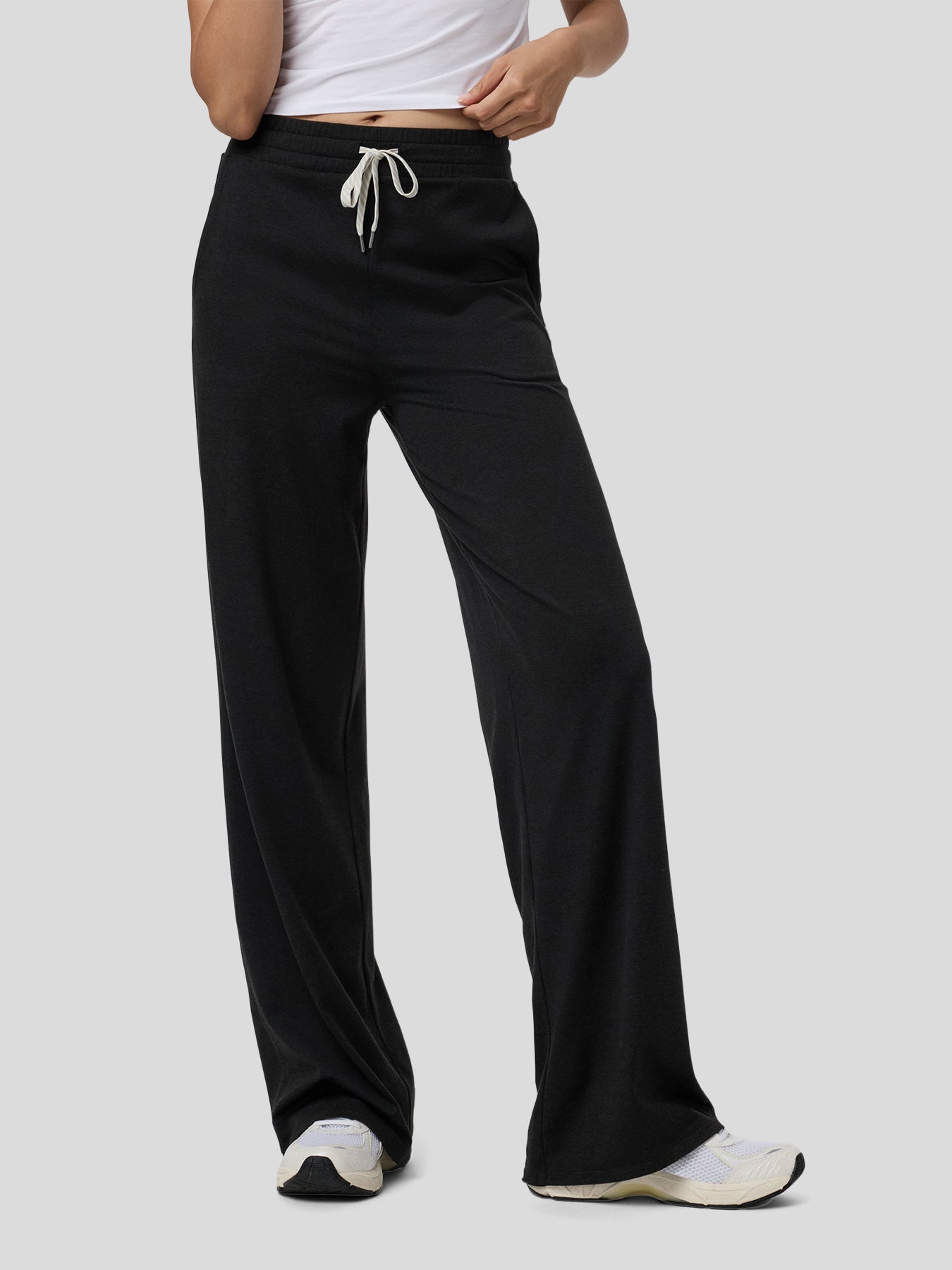 Women Velou Long Sleeve Tee and Wide Leg Pant Set