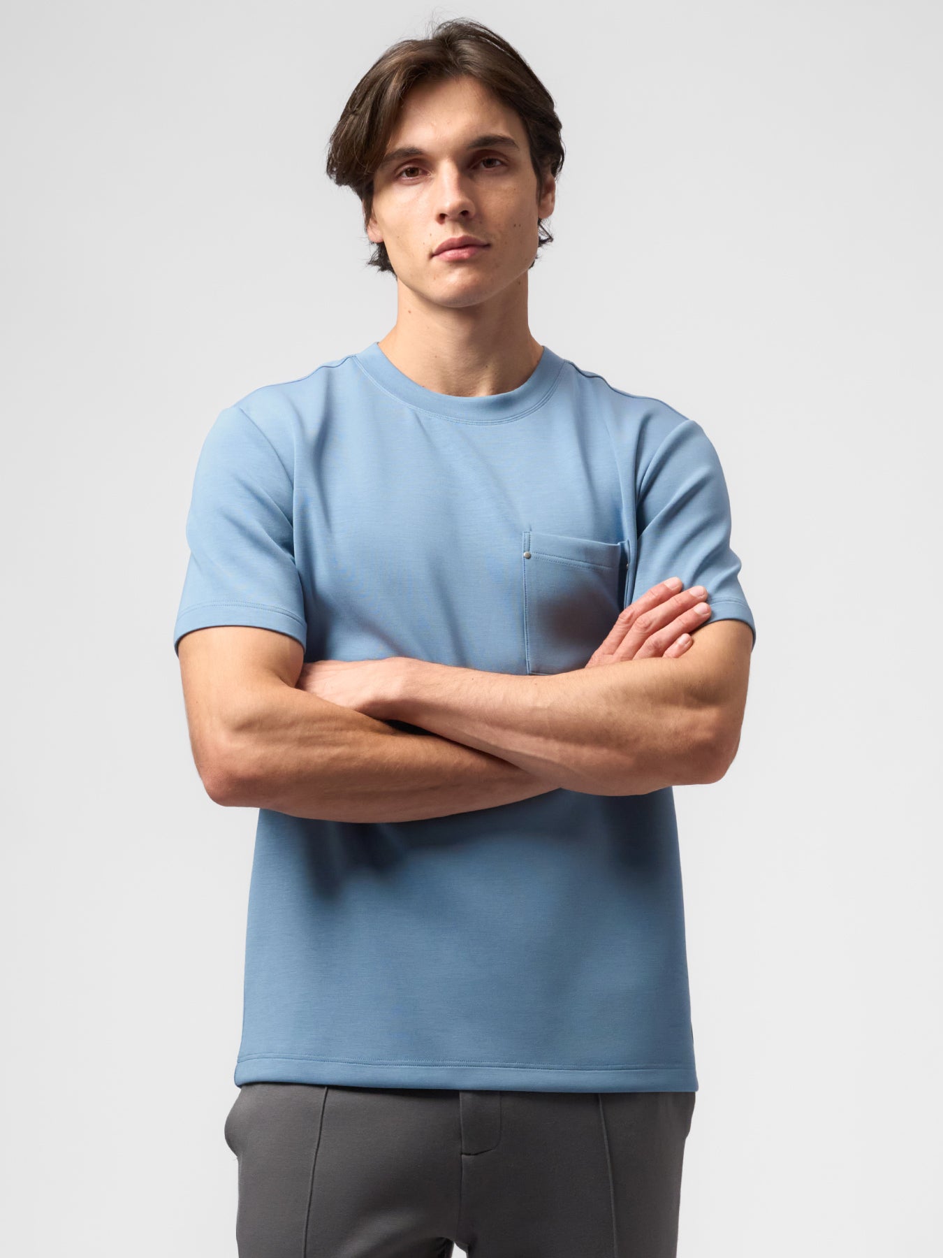 Modal Blend Pocket Tee with Rivet