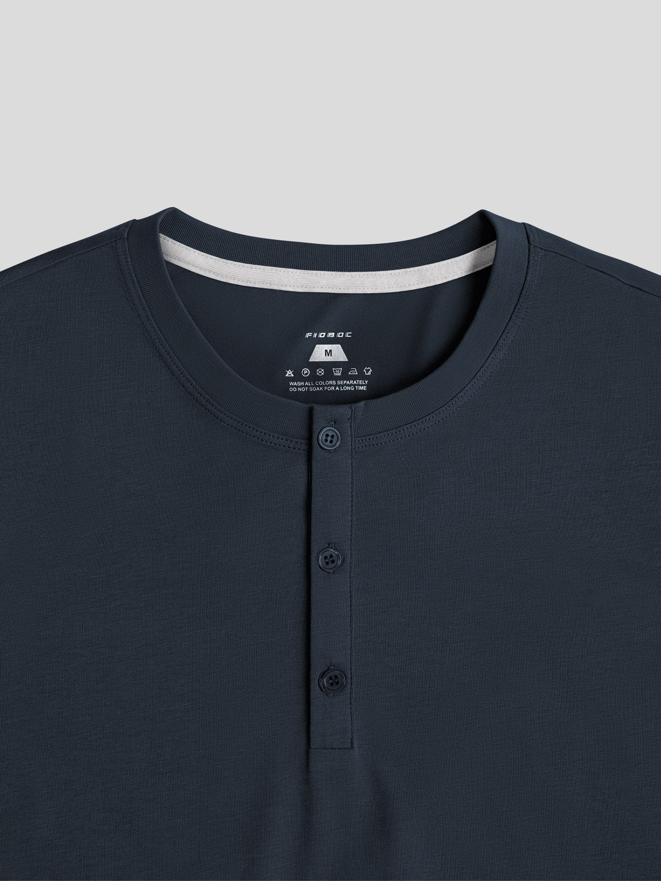 StaySmooth Langarm-Henley-T-Shirt mit Drop-Cut