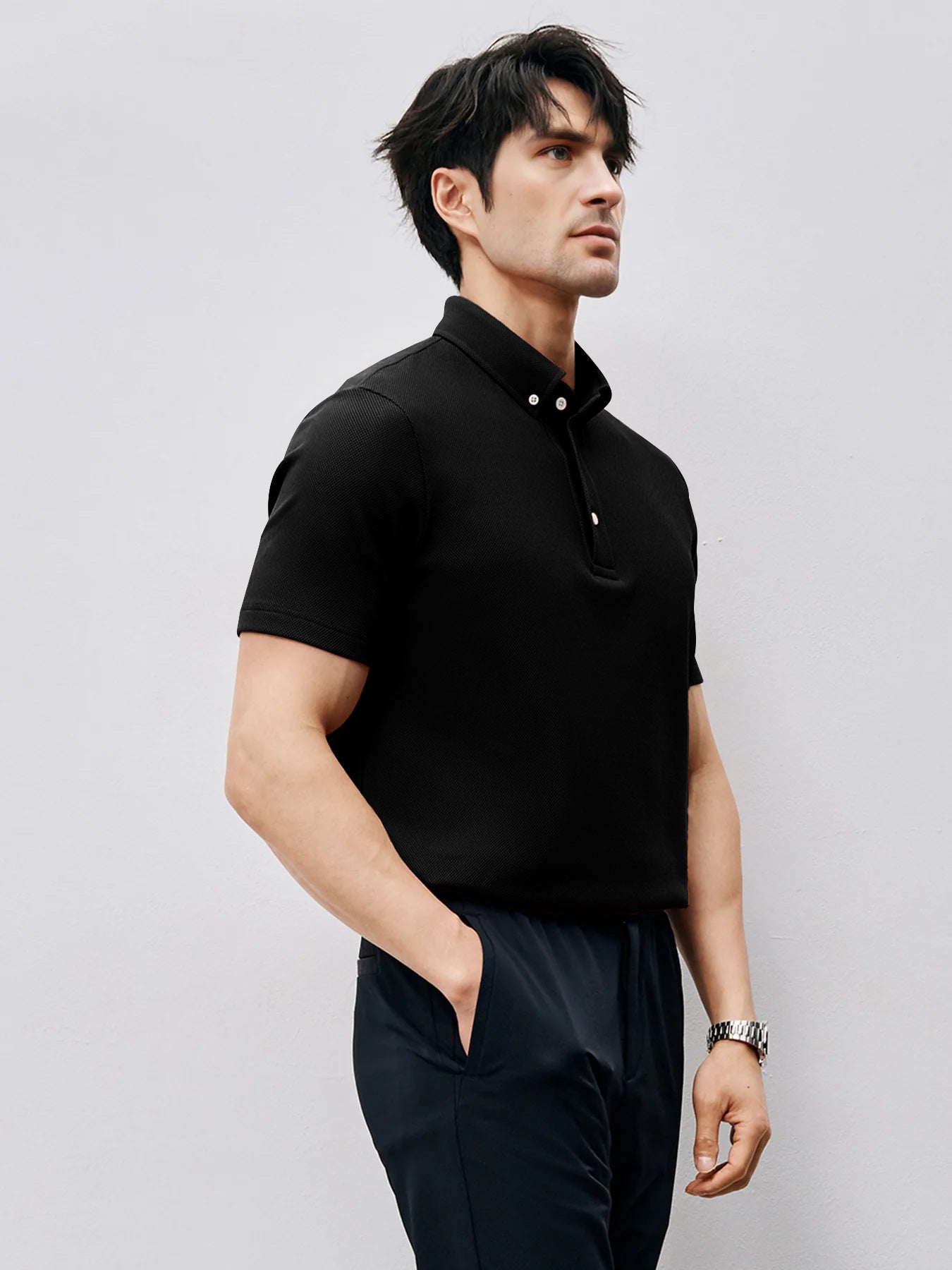 BreezeLuxe Breathable Piqué Short Sleeve Polo