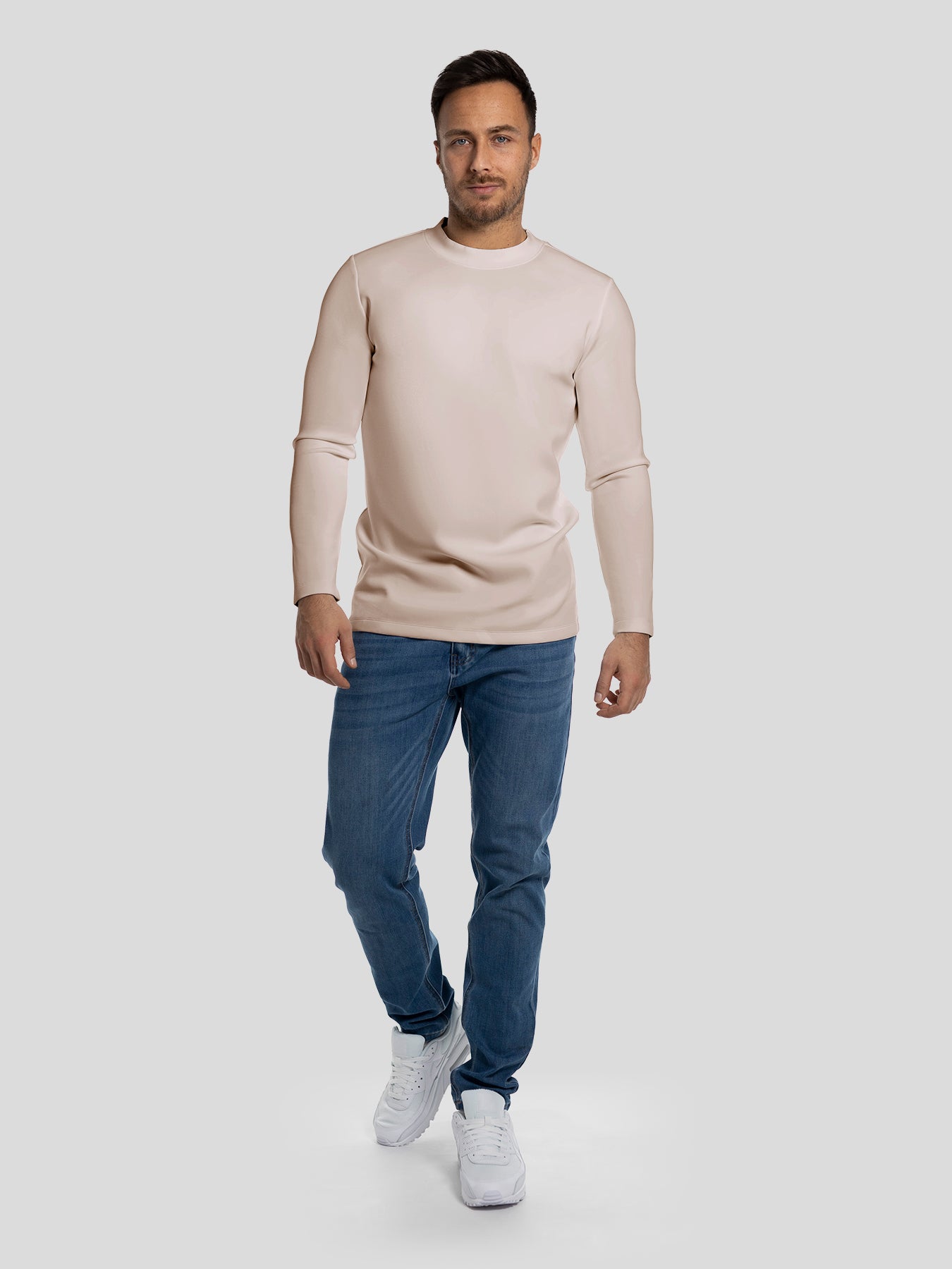 Modal Blend Elbow Patch Long Sleeve Tee