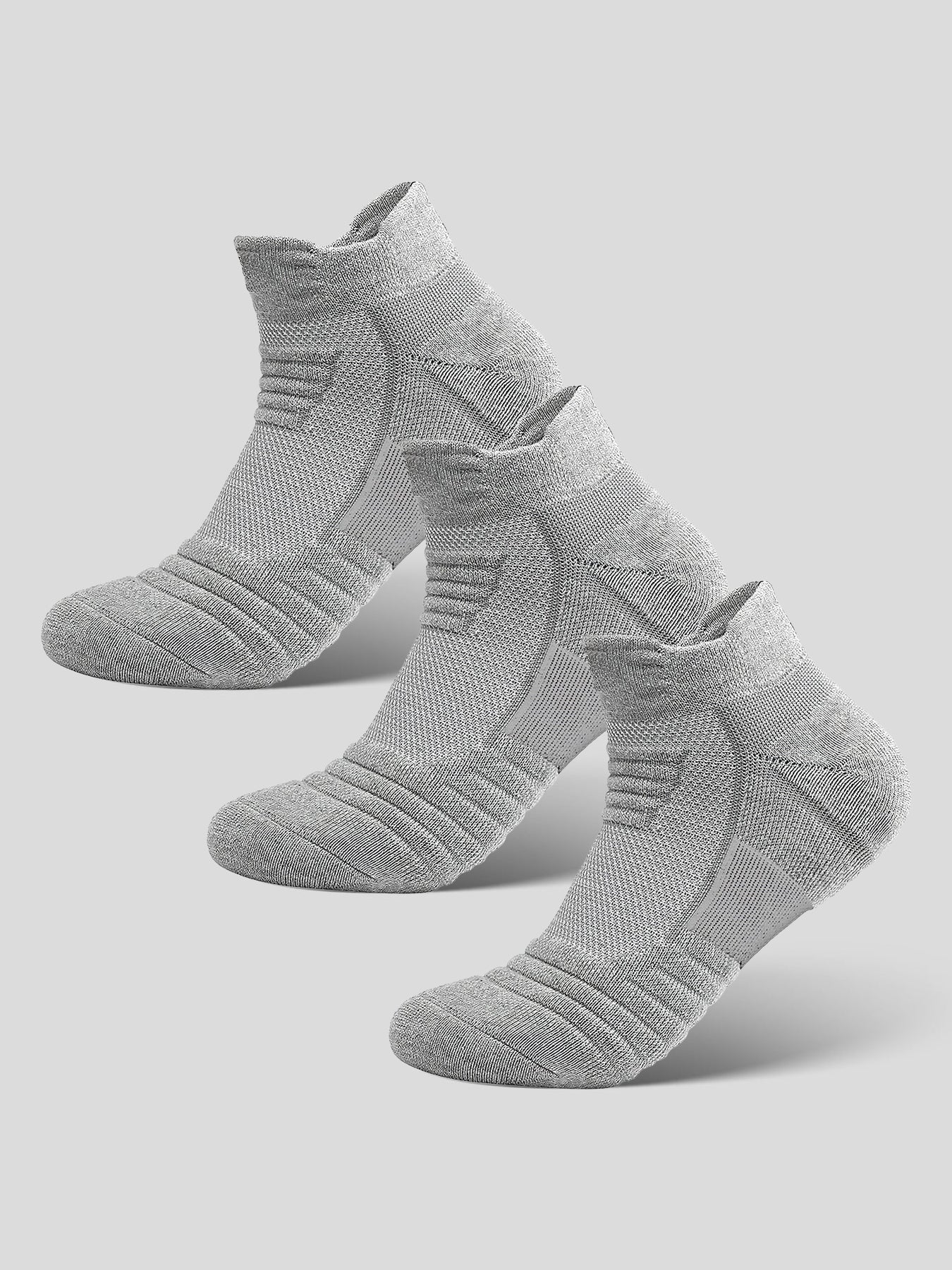 Solid Color Cotton Low Socks 3-Pack