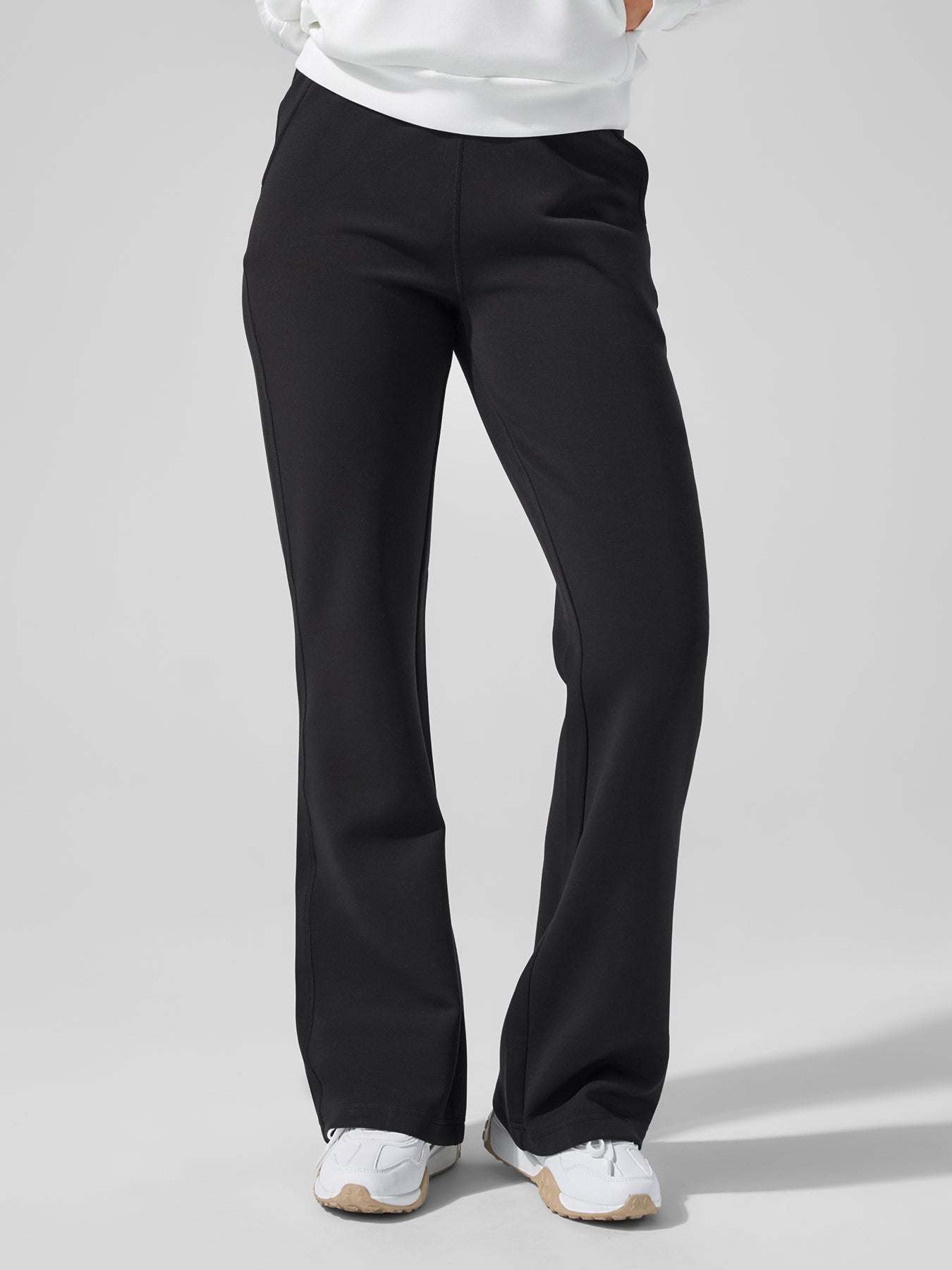 Modal Blend Drawstring Flare Pants
