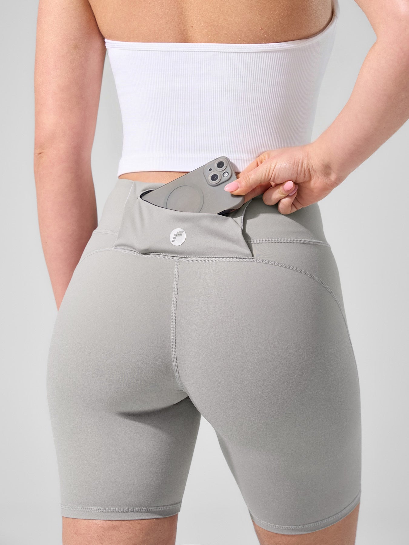 Smoothblend Tummy Control Shaping High-Waisted Short Leggings with Zip Pocket