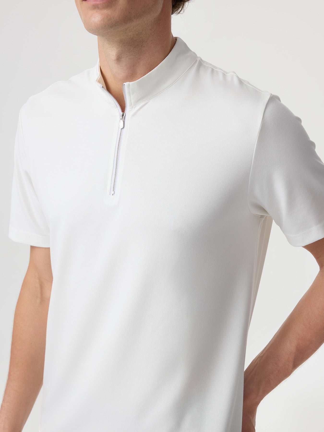 Modal Air Half-Zip Short Sleeve Tee
