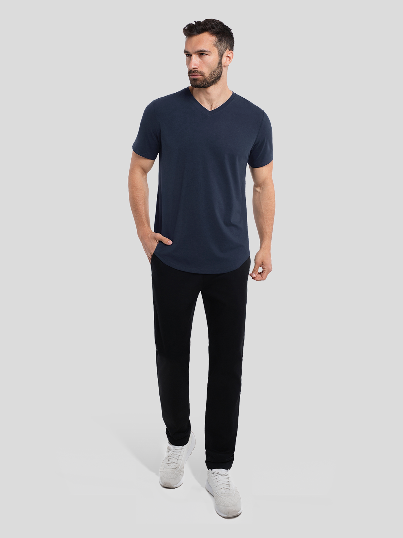 StayCool 2.0 V-neck Elongated Tee: Slim Fit
