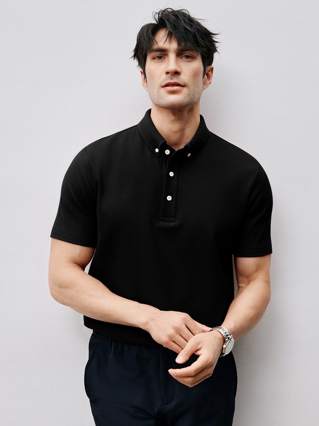 BreezeLuxe Breathable Piqué Short Sleeve Polo