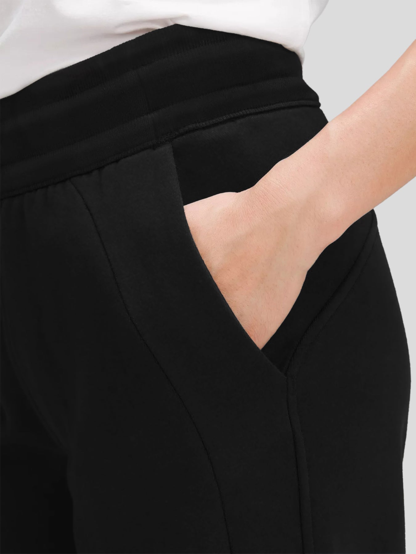 Modal Blend Mid-Rise Wide Leg Pant