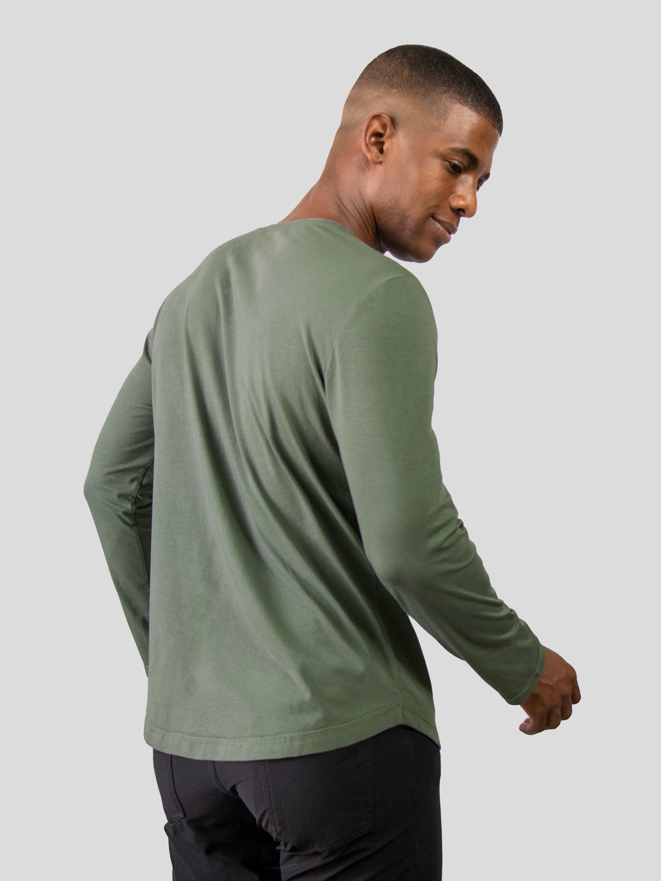 StaySmooth Slim Fit Long Sleeve Curve Hem Tee: New Colors