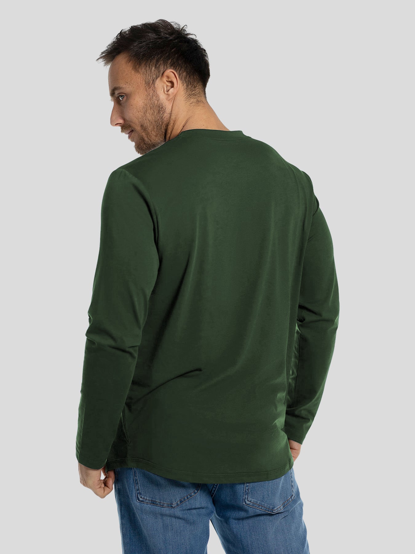 StaySmooth Long Sleeve Curve Hem Tee:Classic Fit