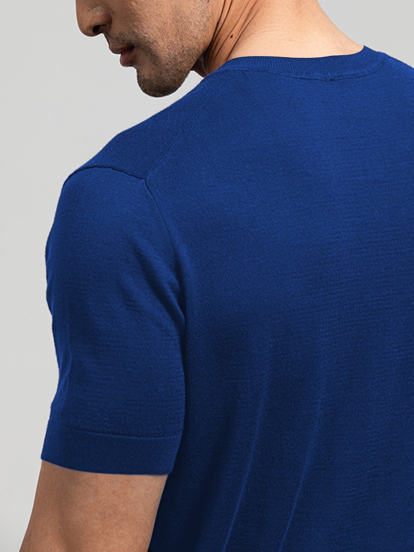 GentleKnit Short Sleeve V-neck Knitted T-Shirt