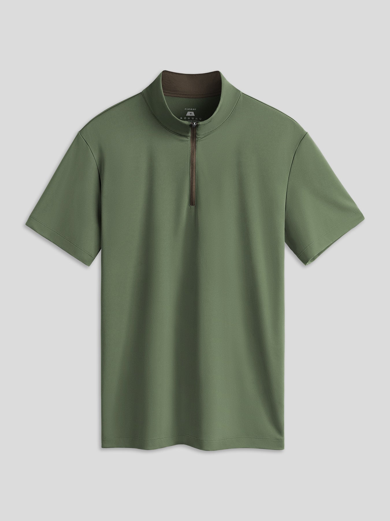 SmoothBlend Half Zip Mock Neck Short Sleeve Tee