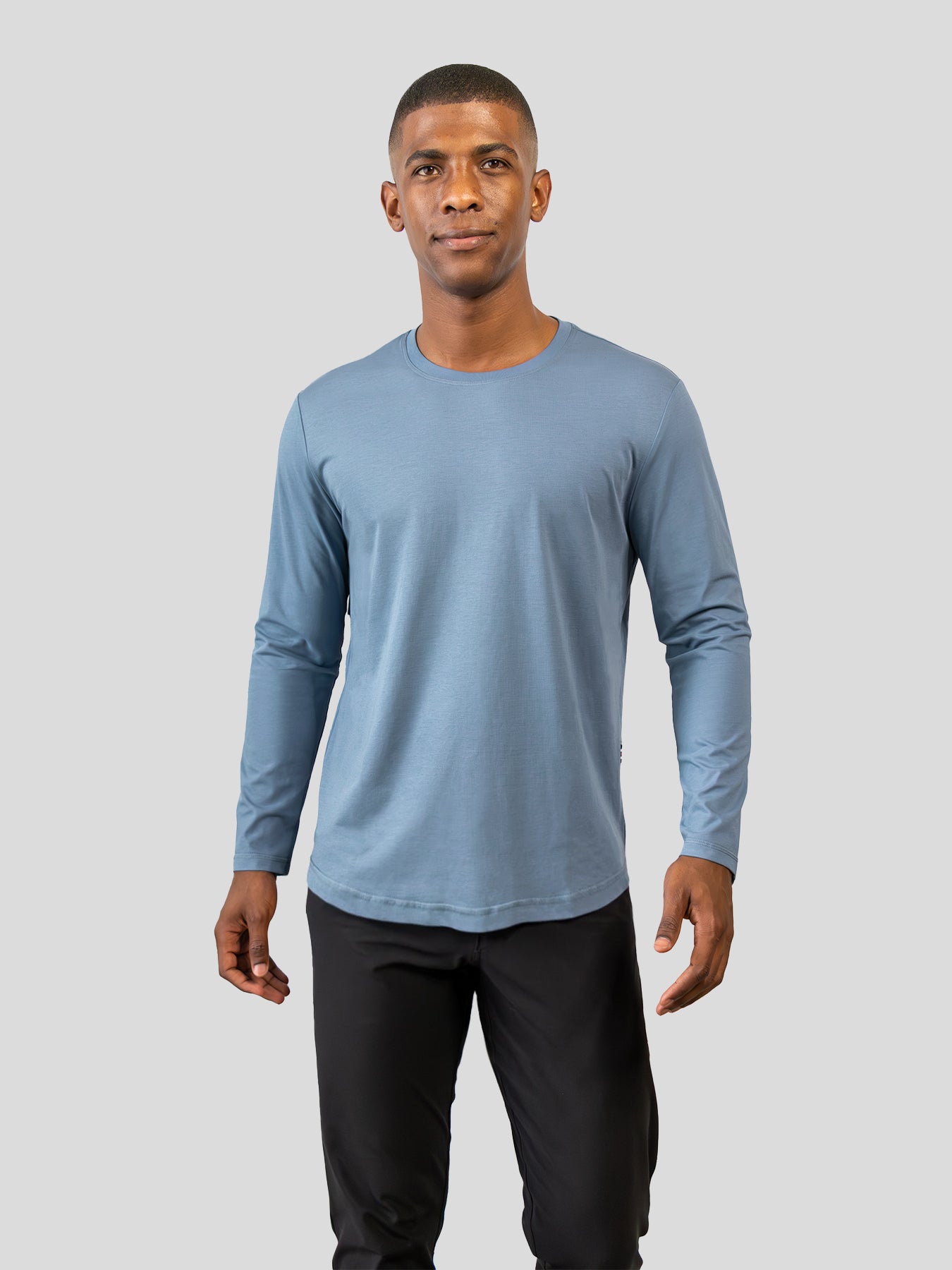 StaySmooth Slim Fit Long Sleeve Curve Hem Tee: New Colors