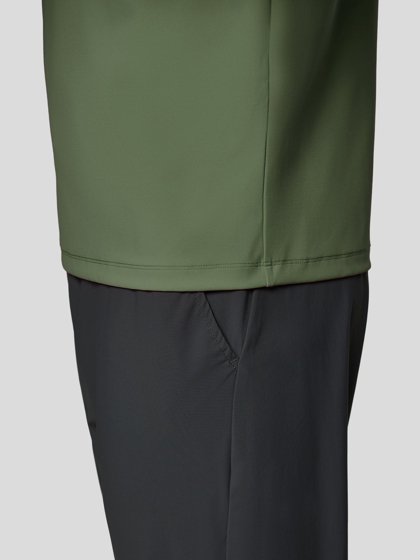 SmoothBlend Slim Fit Half Zip Mock Neck Tee: Zip Contrast Color sale