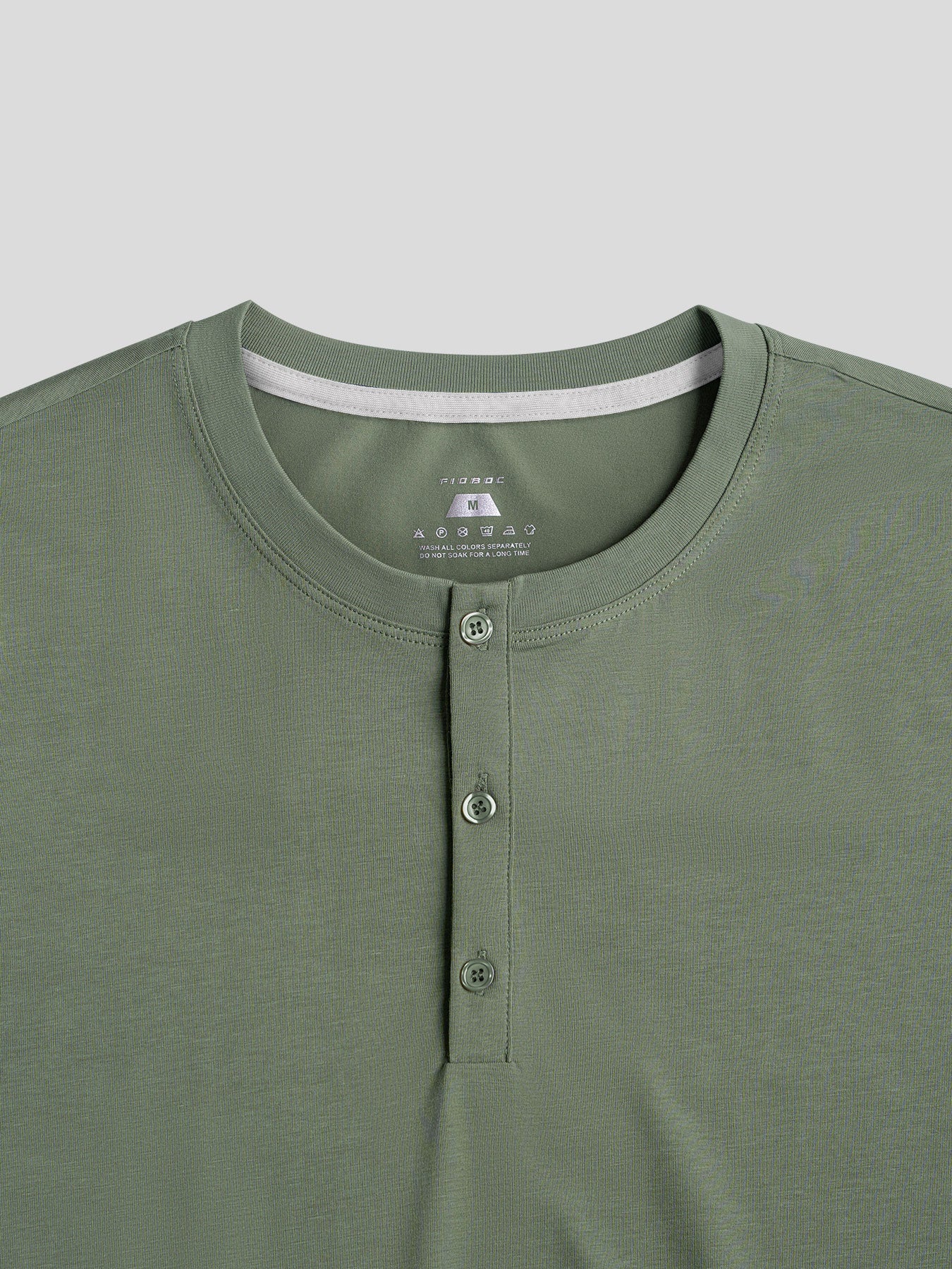 StaySmooth Langarm-Henley-T-Shirt mit Drop-Cut