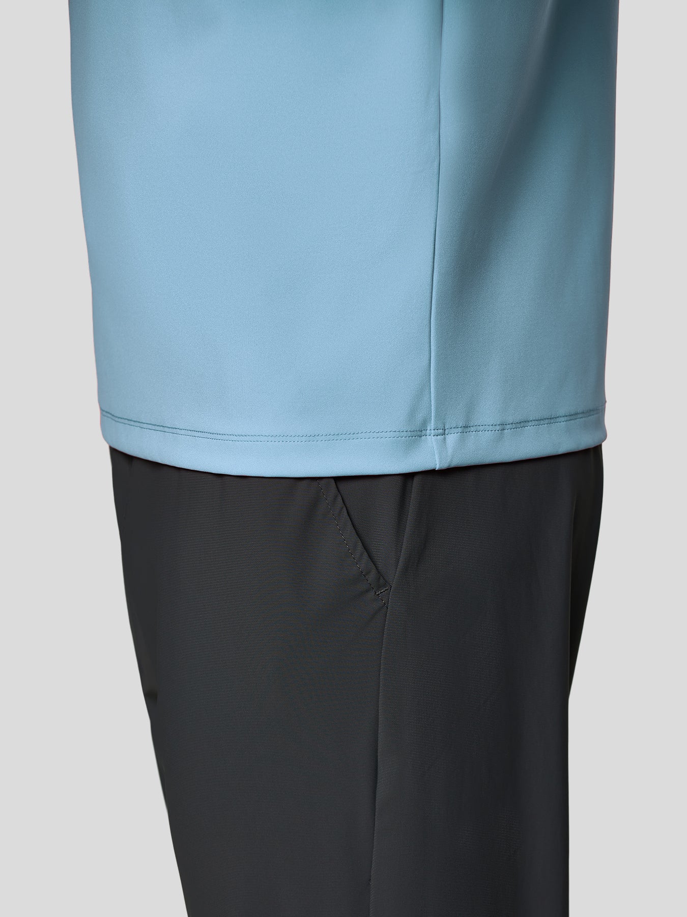 SmoothBlend Slim Fit Half Zip Mock Neck Tee: Zip Contrast Color sale