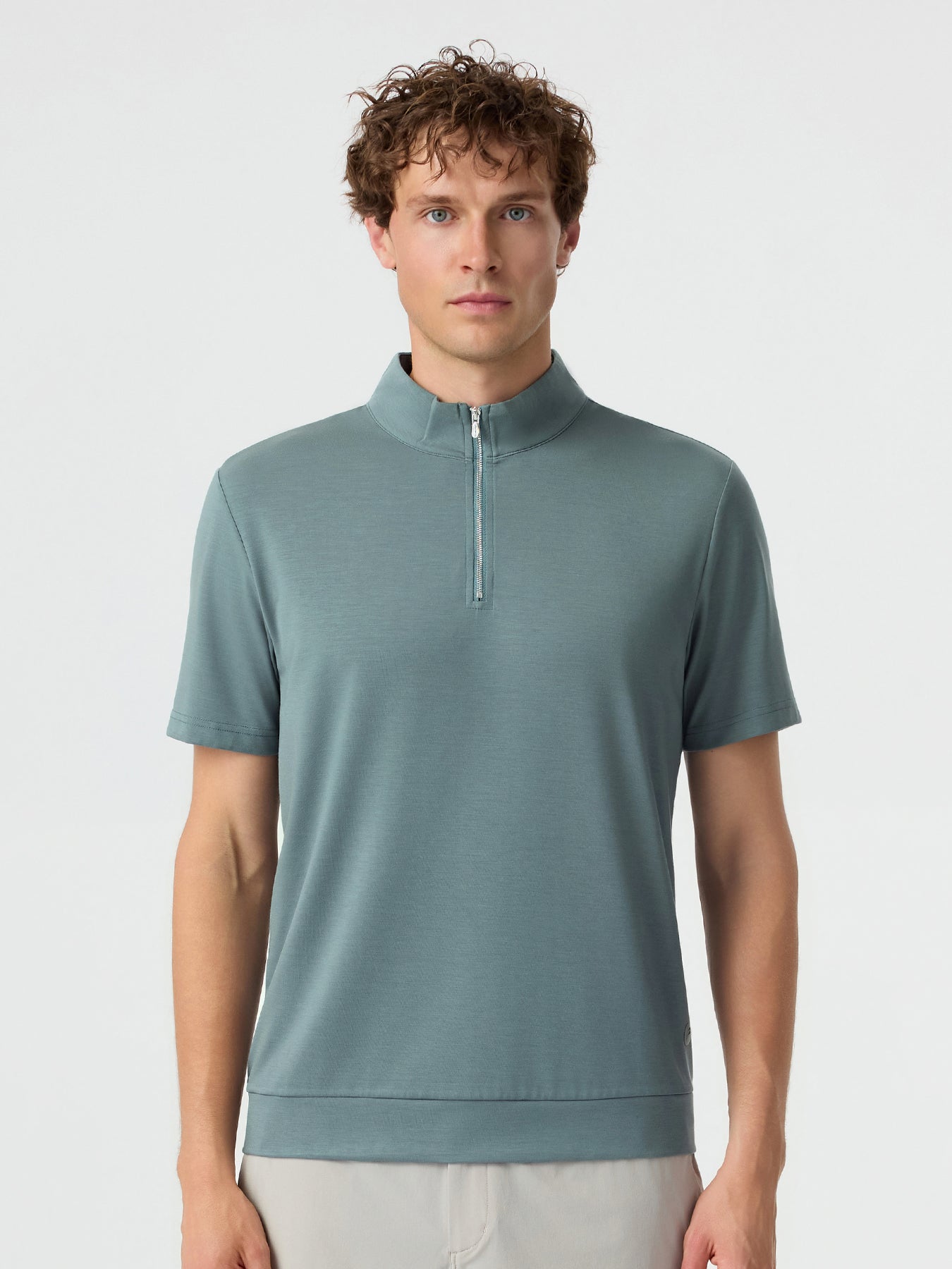 Modal Air Half-Zip Short Sleeve Tee