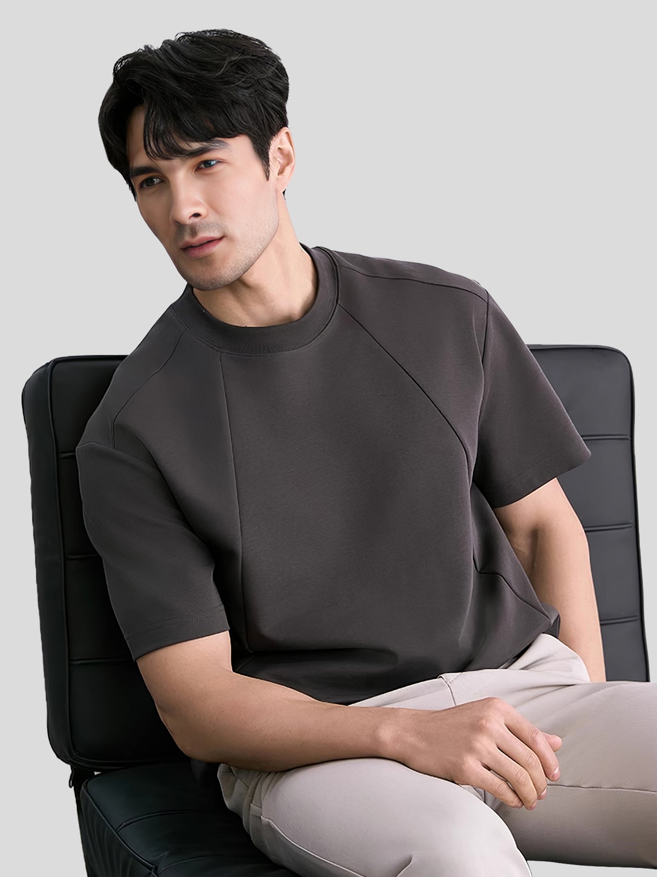 Modal Blend Panelled Short Sleeve Tee