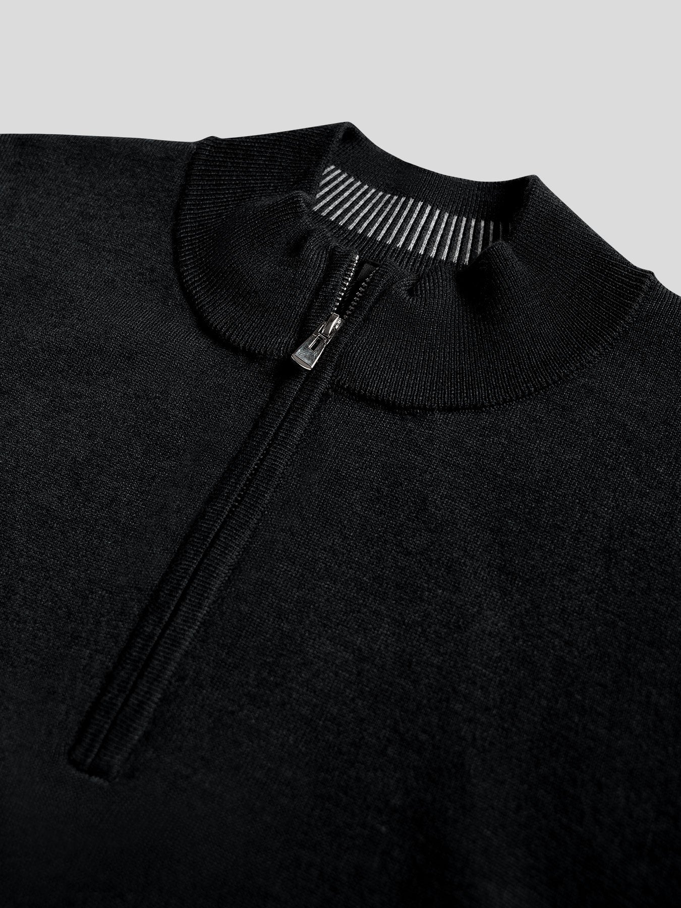 GentleKnit Washable Half Zip Mock Neck Sweater