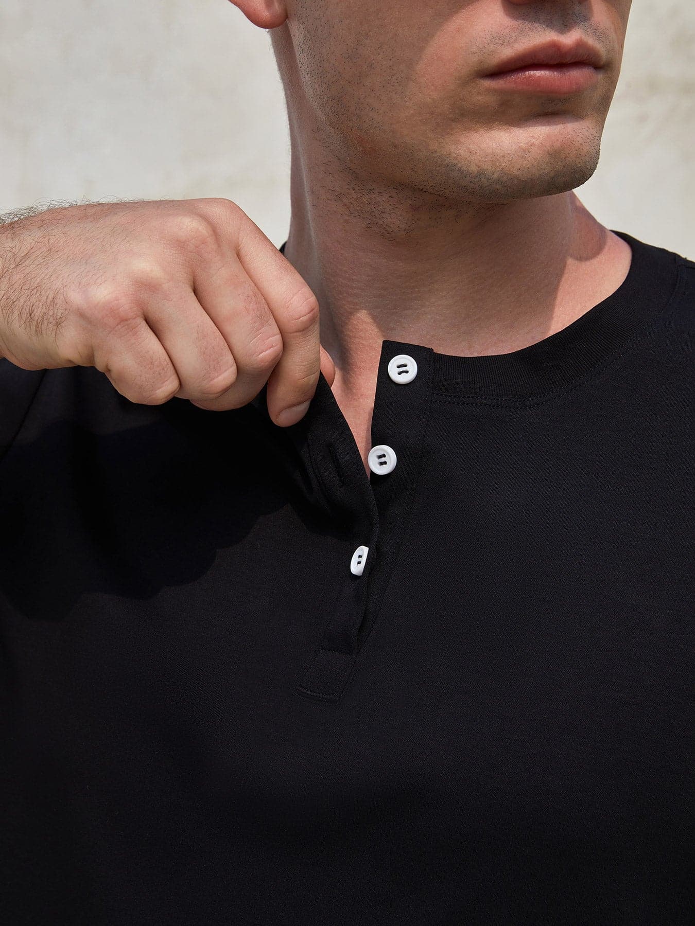 CloudWear Henley Curve-Hem Tee