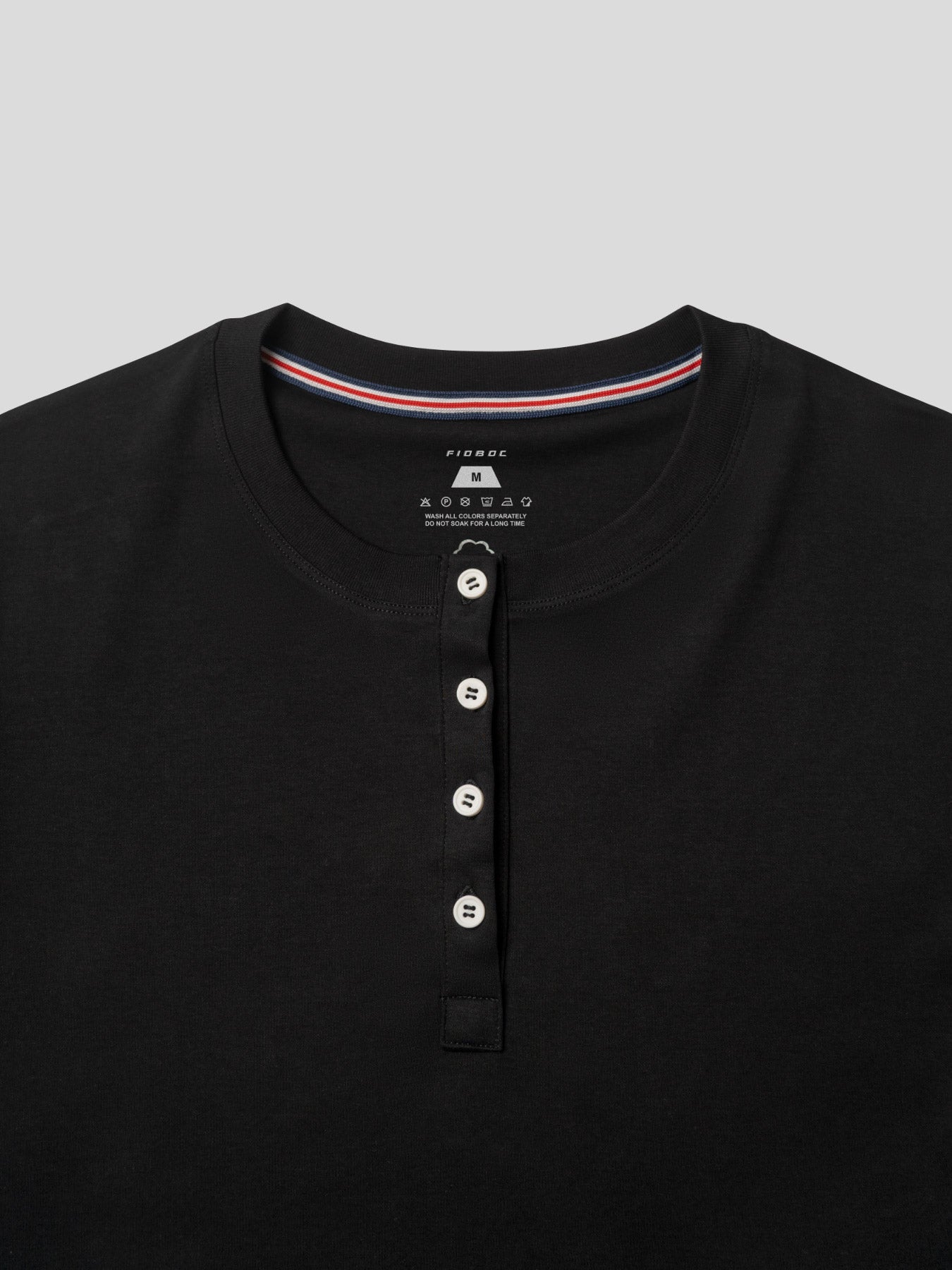 CloudWear Henley Curve-Hem Tee
