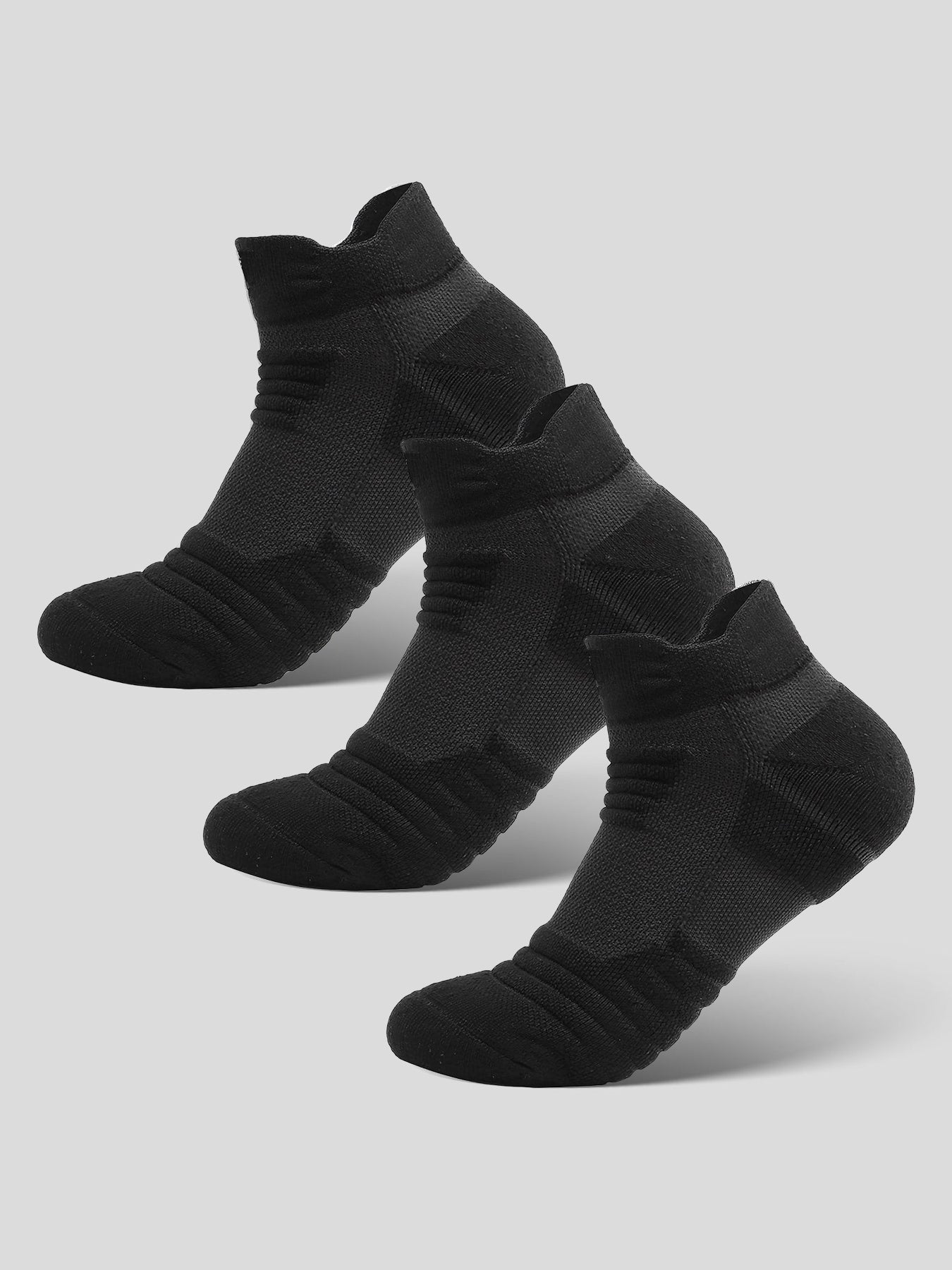 Solid Color Cotton Low Socks 3-Pack