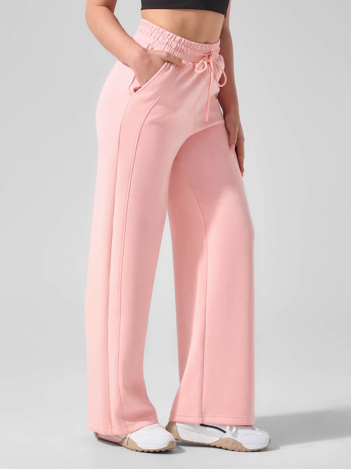 Women Modal Blend Hoodie And Wide Leg Pant Set