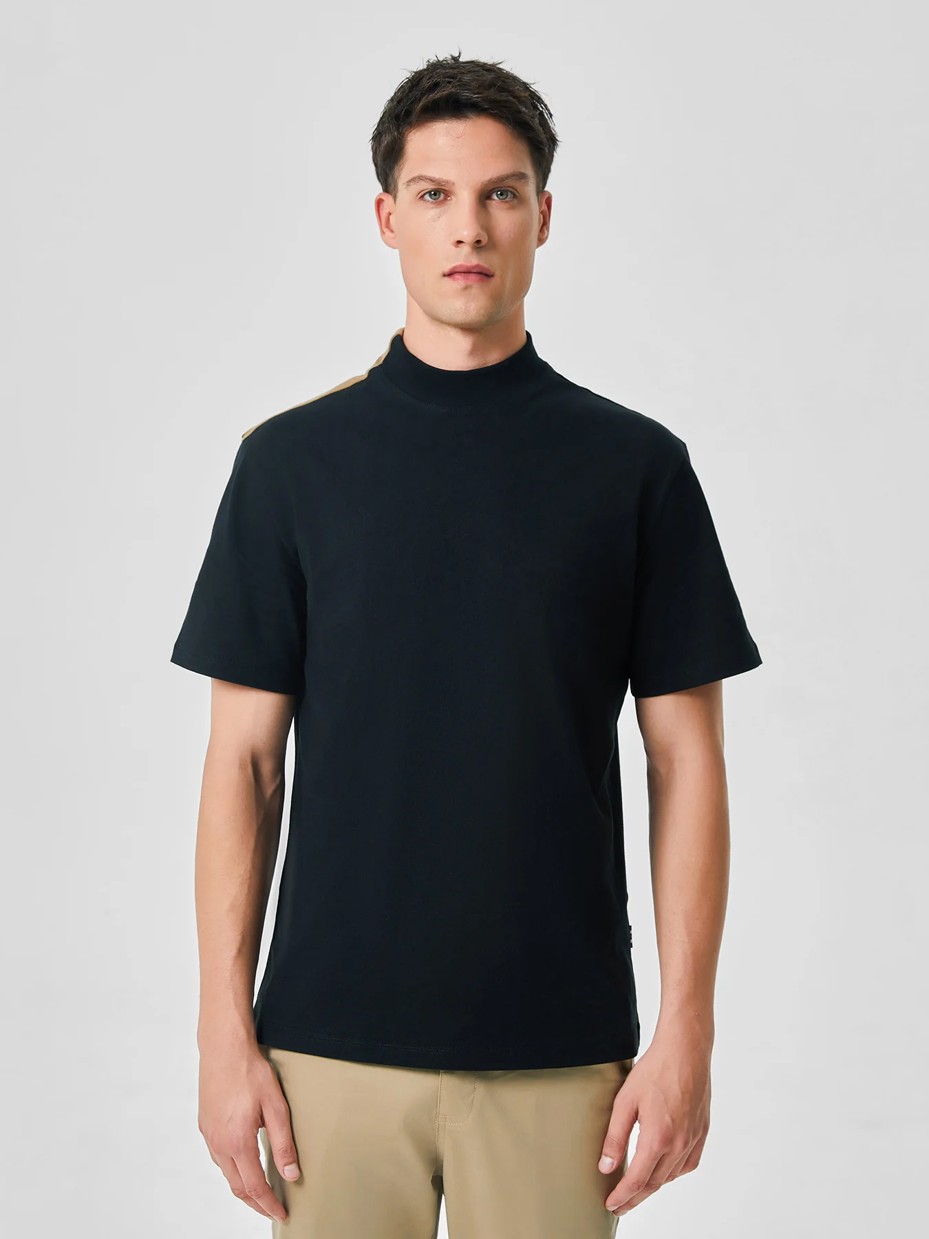 Mock Neck Short Sleeve Tee