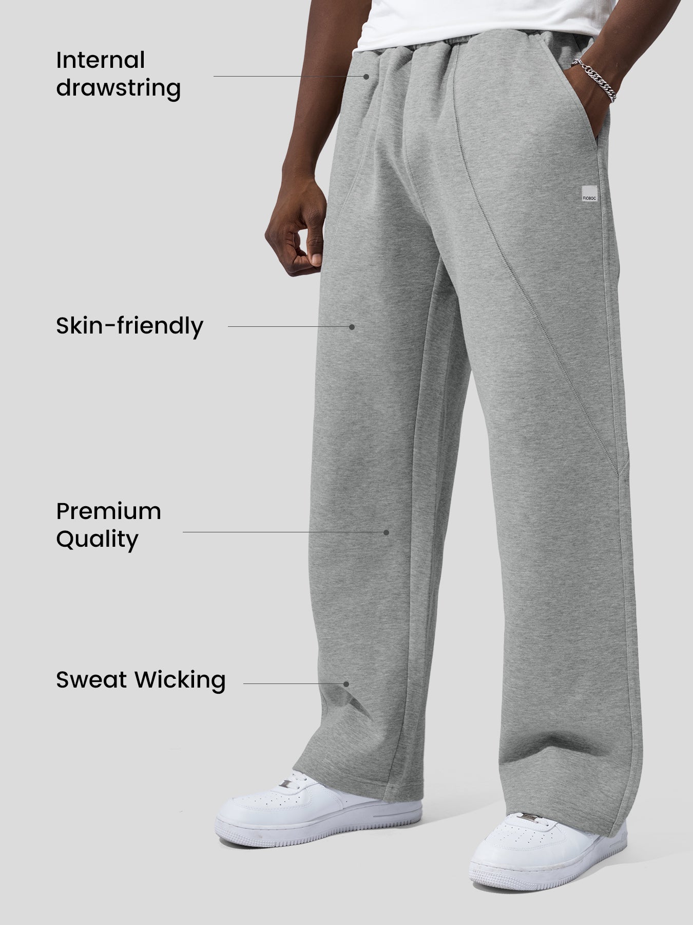 CozySpacer Fall Drawstring Wide Leg Pants Curved Design