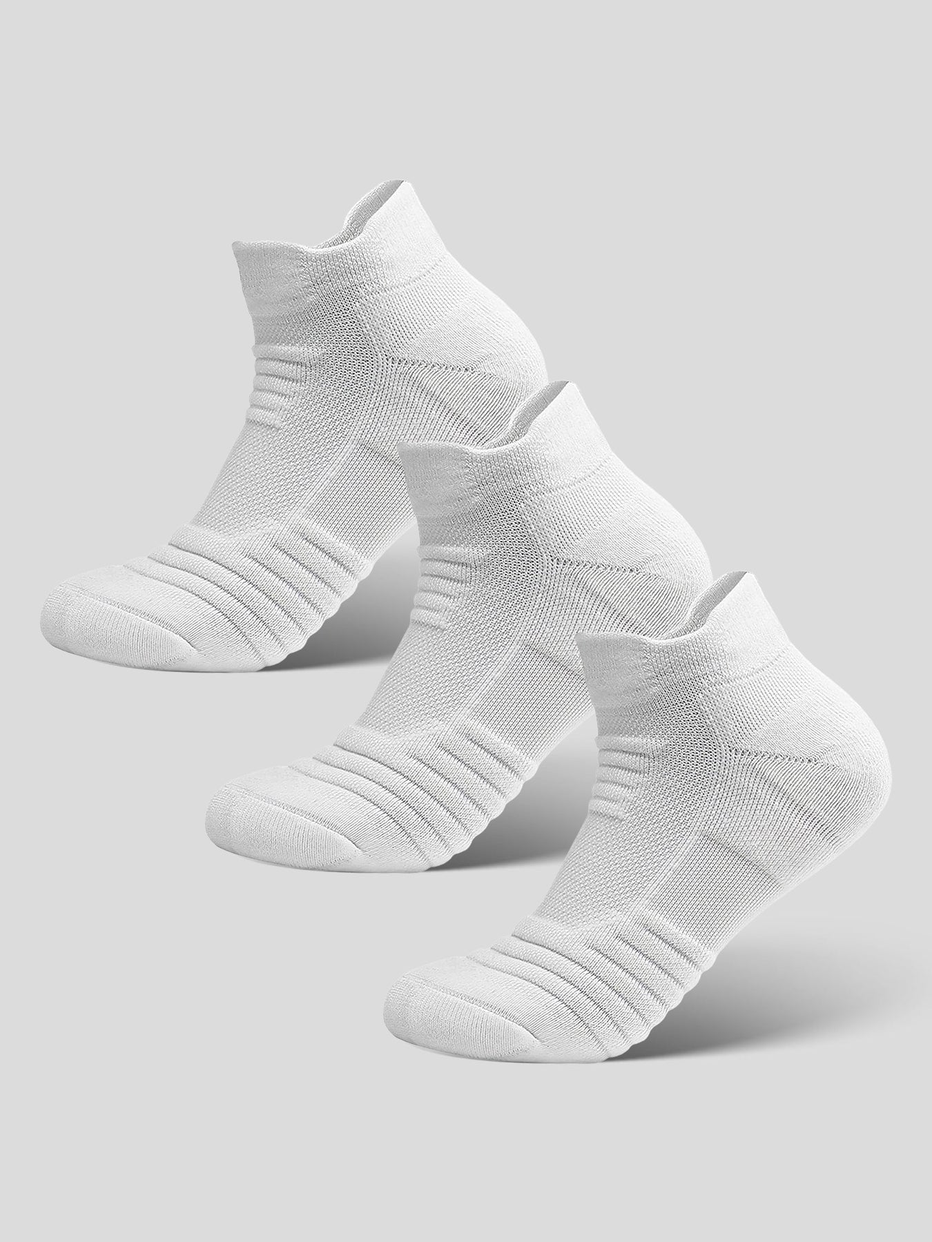 Solid Color Cotton Low Socks 3-Pack