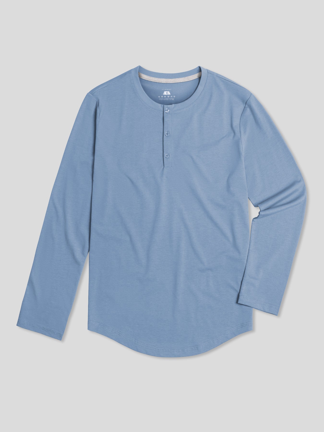 StaySmooth Langarm-Henley-T-Shirt mit Drop-Cut