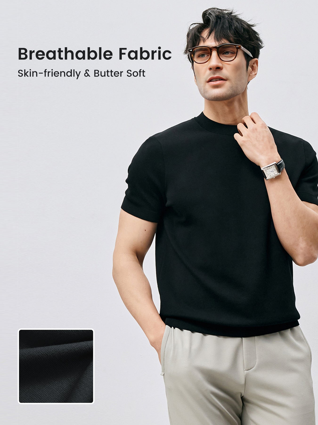 GentleKnit Short Sleeve Knitted T-Shirt