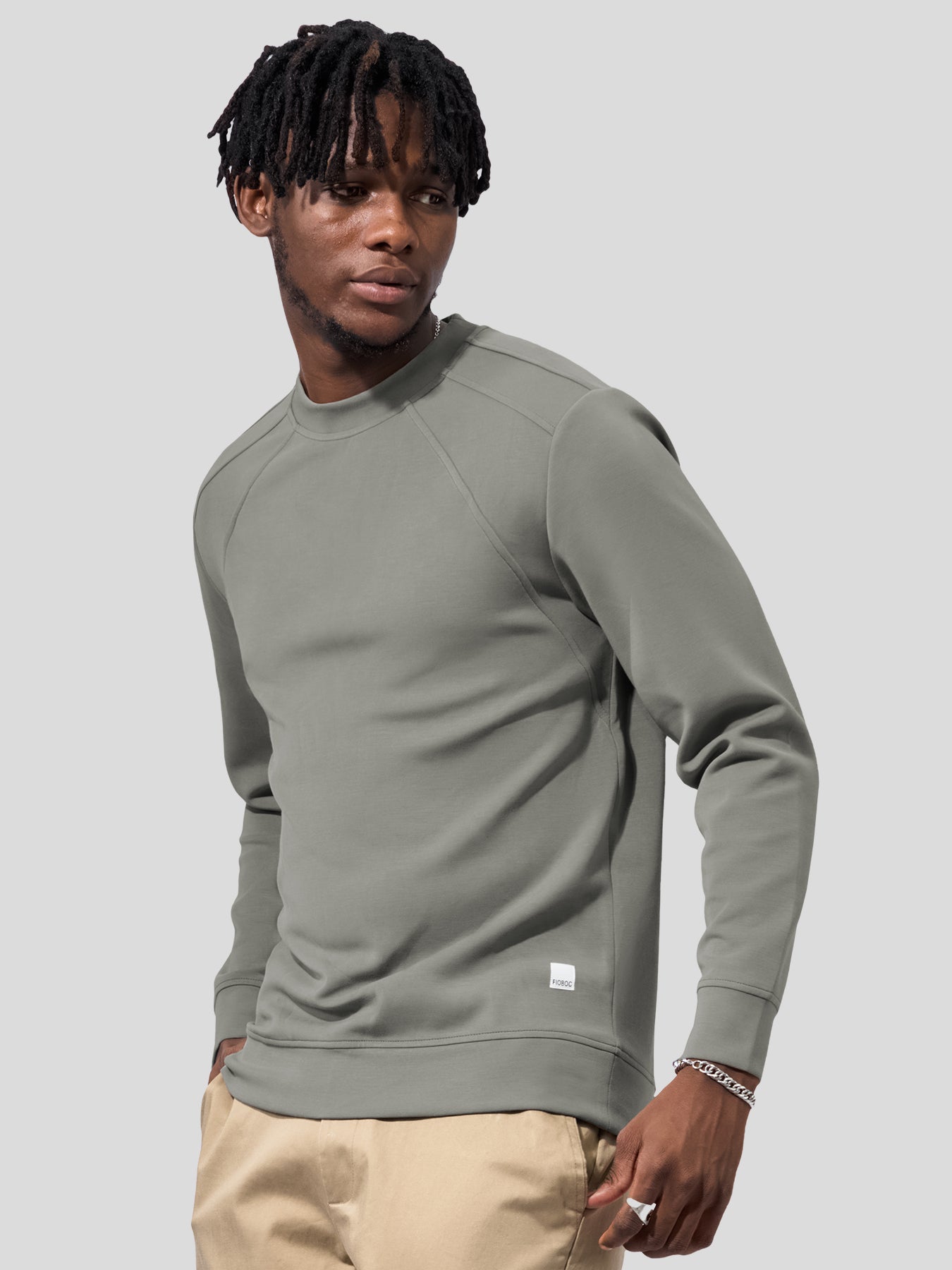 Modal Blend Fall Panel Sweatshirt Wrinkle Resistant Daily Wear