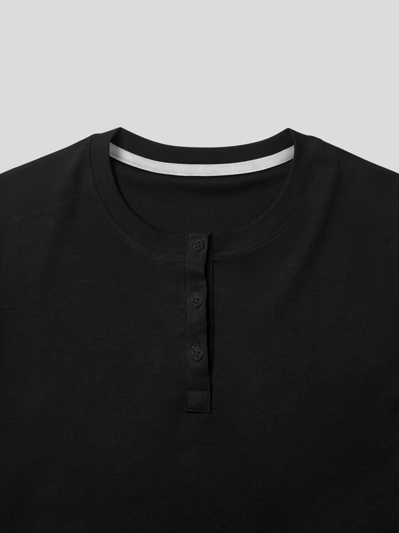 StaySmooth Langarm-Henley-T-Shirt mit Drop-Cut