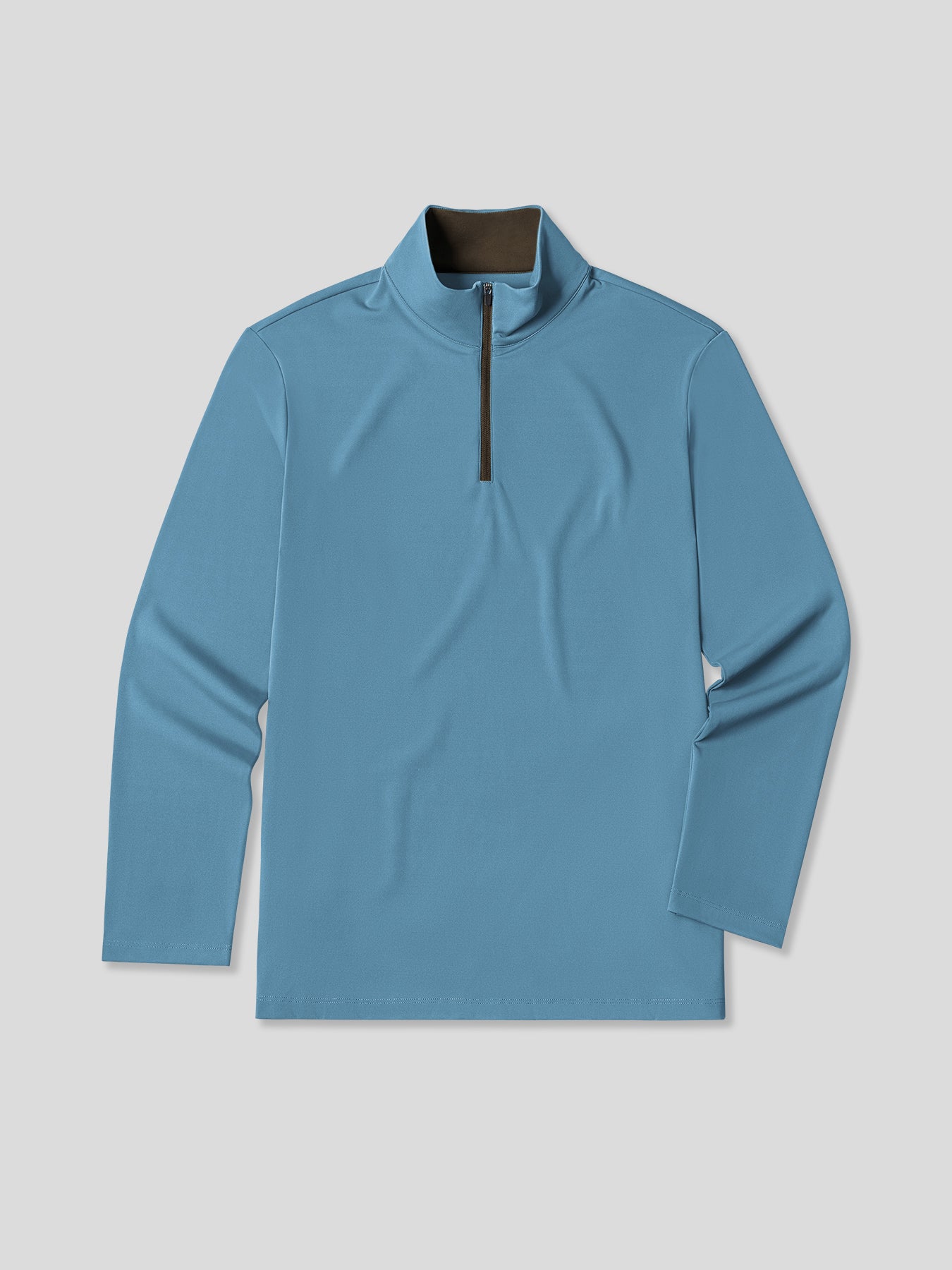 SmoothBlend Slim Fit Half Zip Mock Neck Tee: Zip Contrast Color sale
