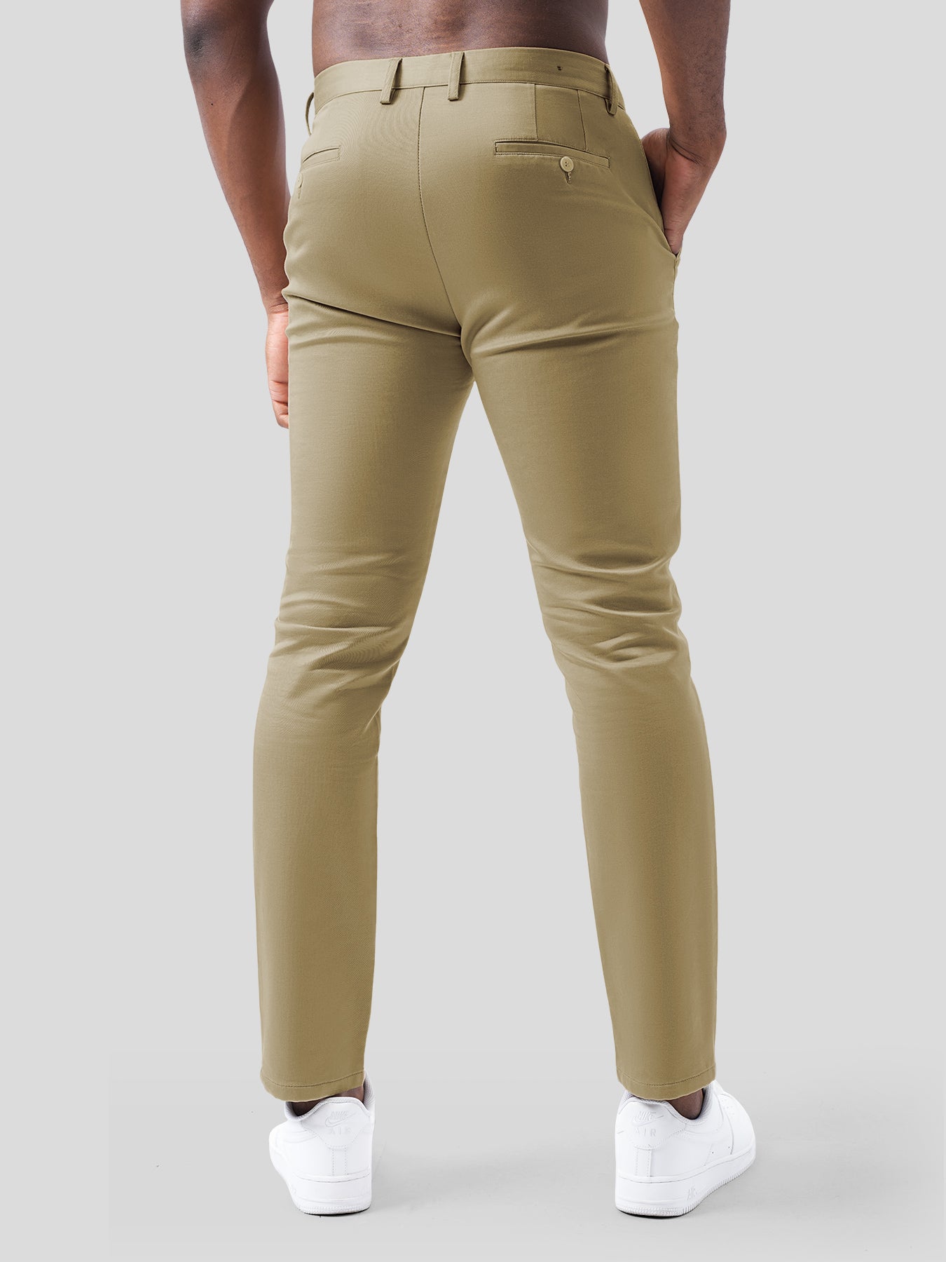 Cotton Sateen Chino Pants Stretch Work Travel