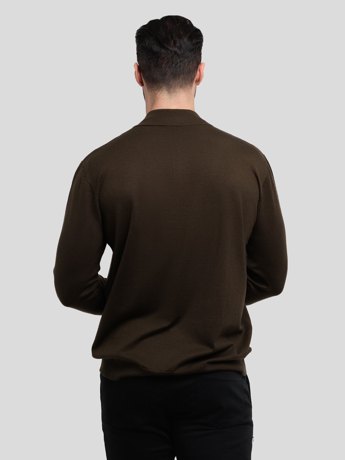 GentleKnit Washable Half Zip Mock Neck Sweater