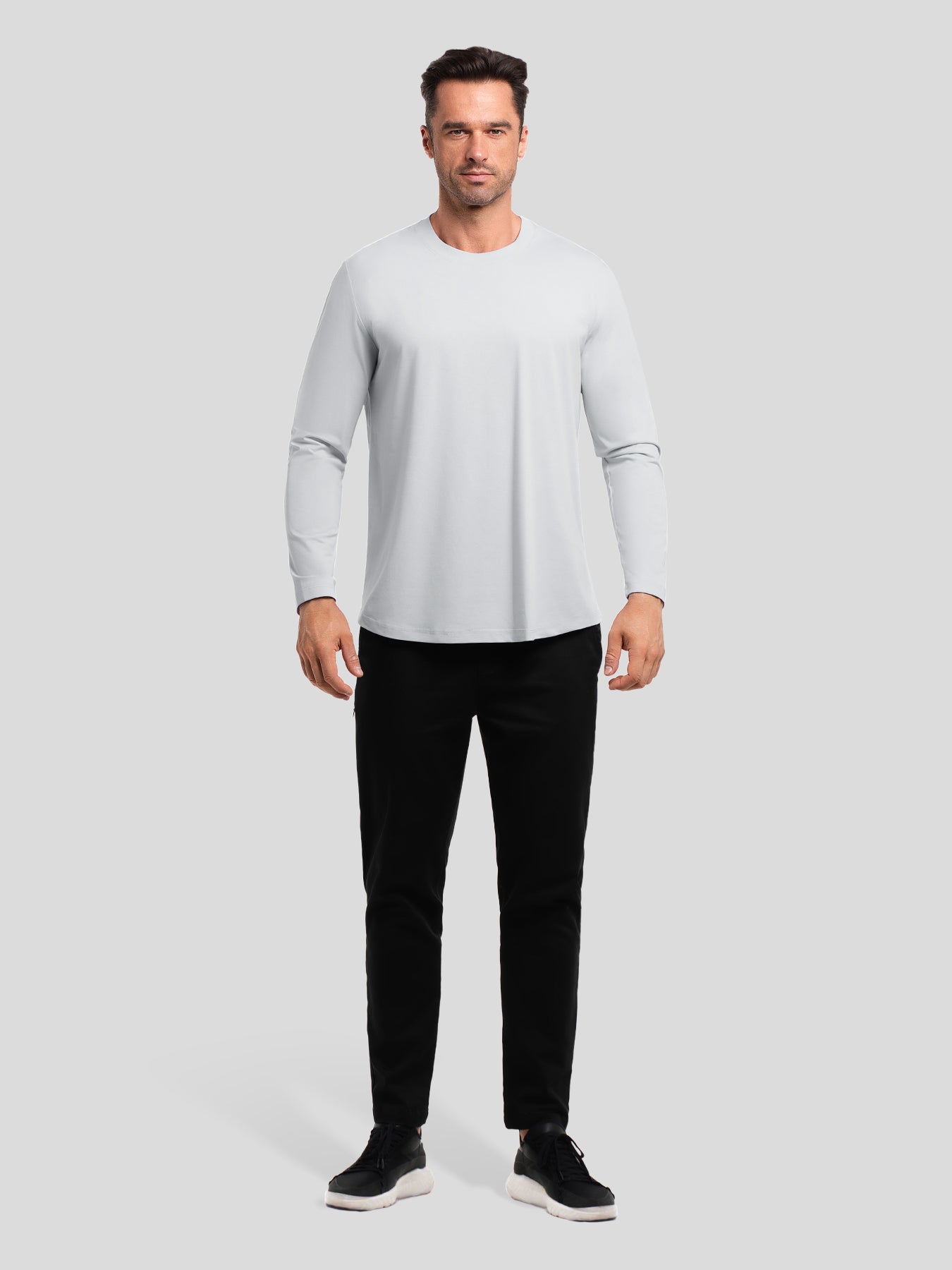 StaySmooth Long Sleeve Curve Hem Tee:Classic Fit