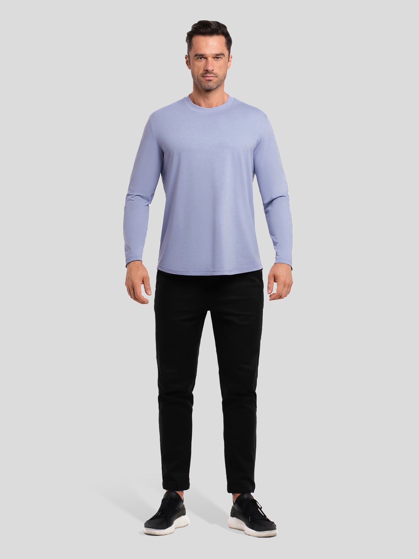 StaySmooth Long Sleeve Curve Hem Tee:Classic Fit