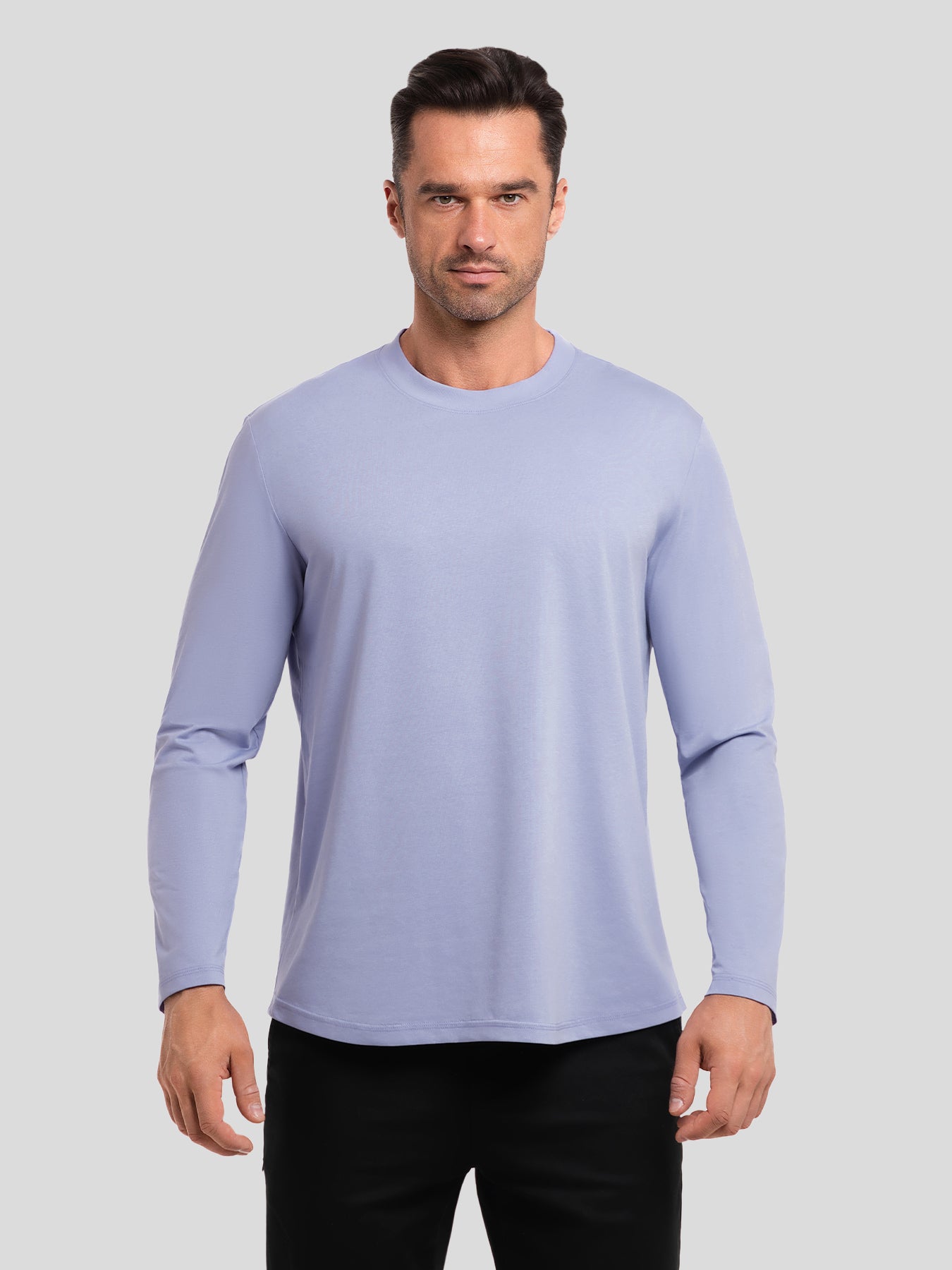 StaySmooth Long Sleeve Curve Hem Tee:Classic Fit