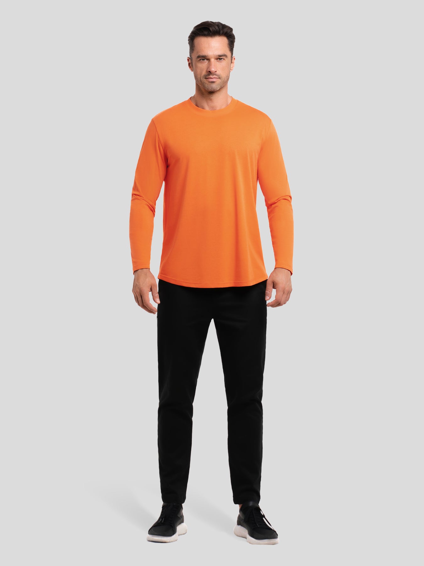 StaySmooth Long Sleeve Curve Hem Tee:Classic Fit