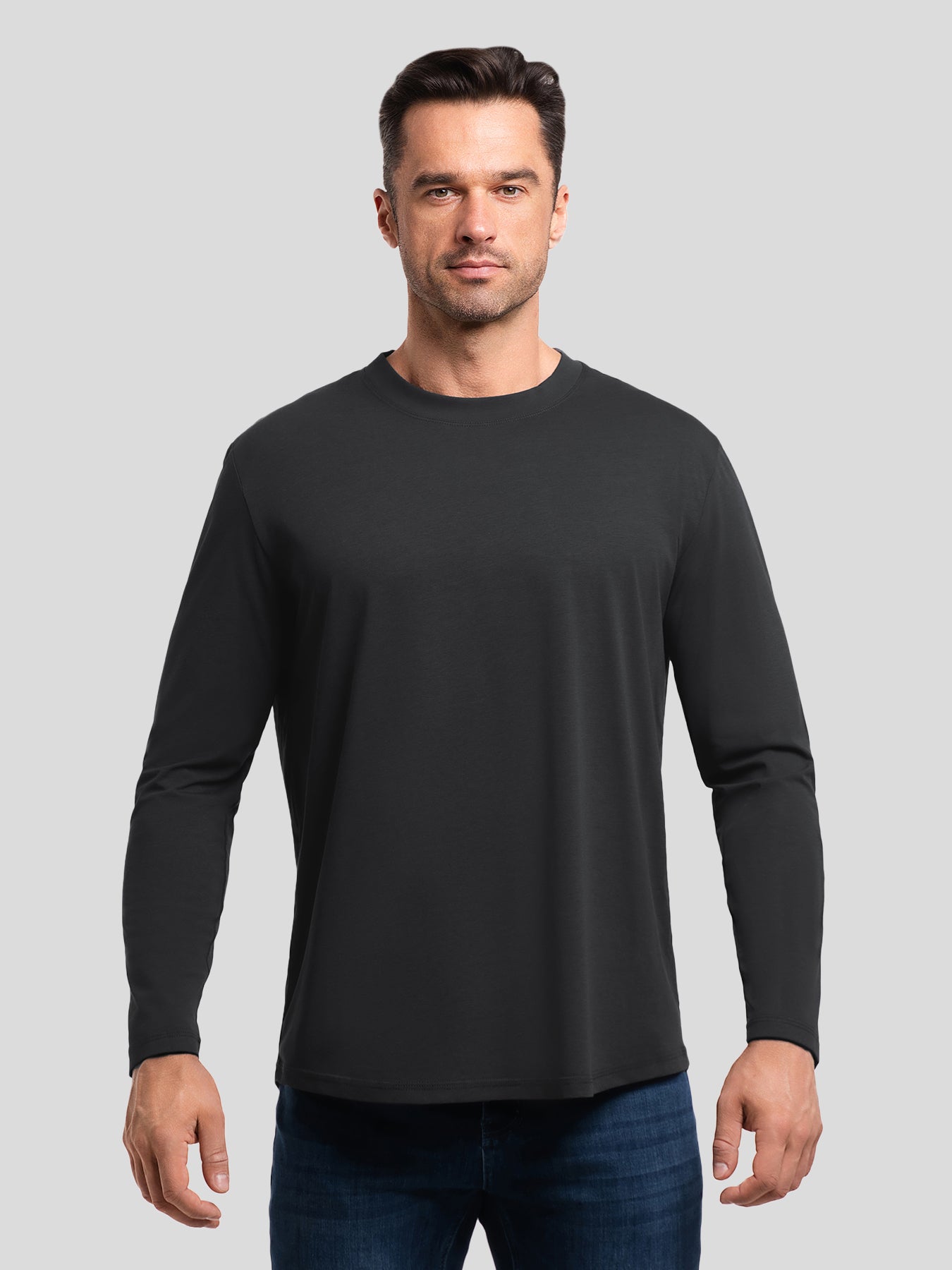 StaySmooth Long Sleeve Curve Hem Tee:Classic Fit