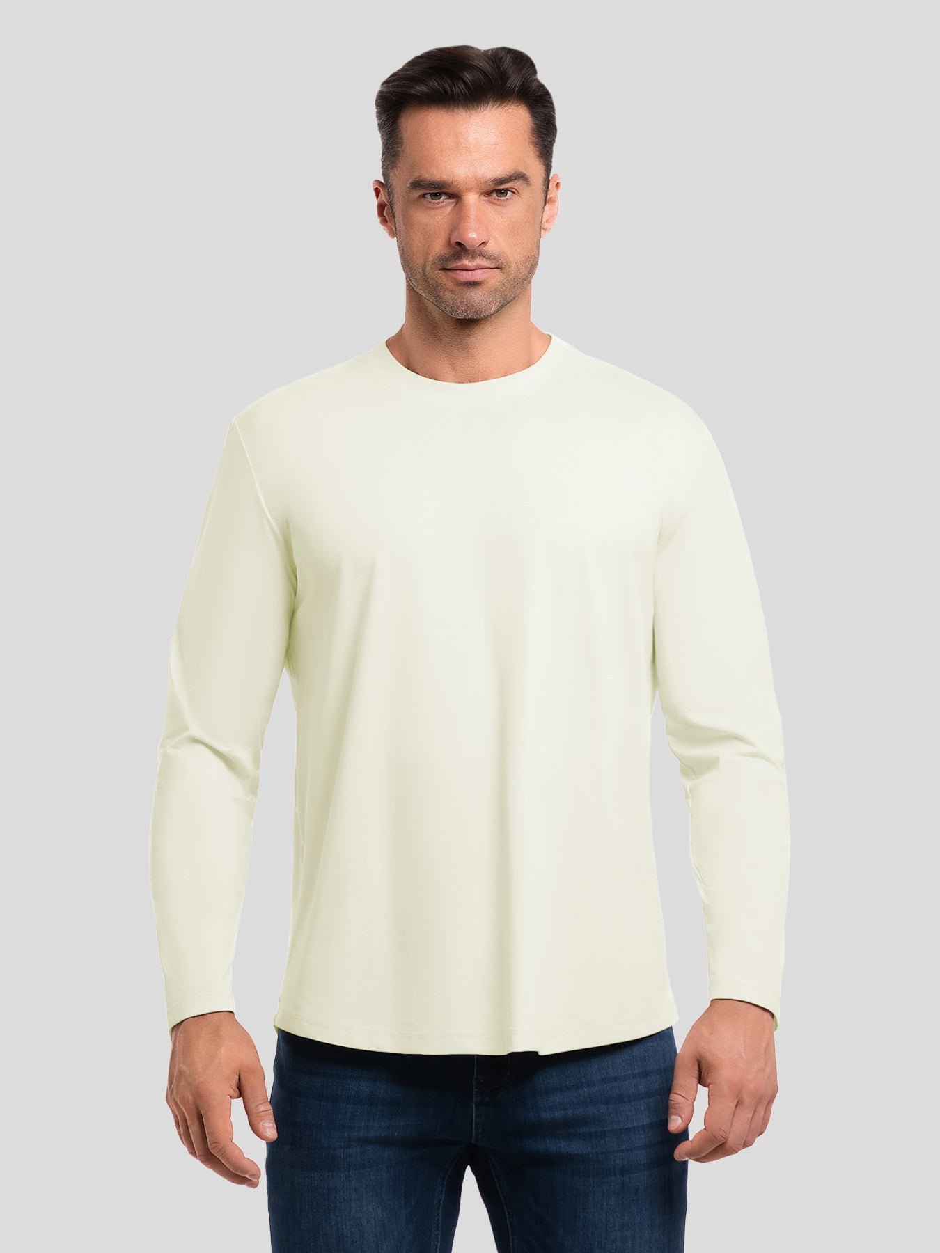 StaySmooth Long Sleeve Curve Hem Tee:Classic Fit