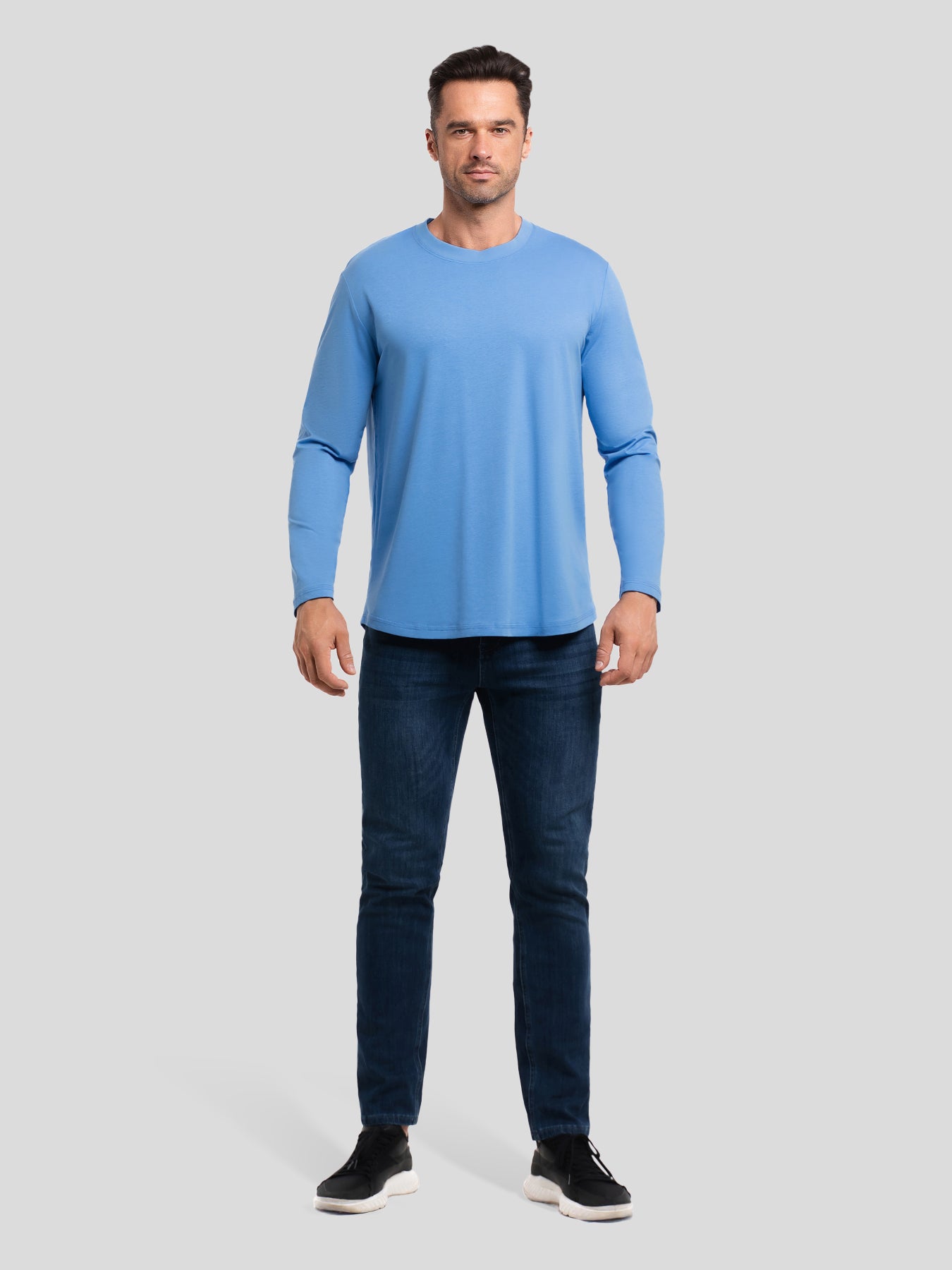 StaySmooth Long Sleeve Curve Hem Tee:Classic Fit