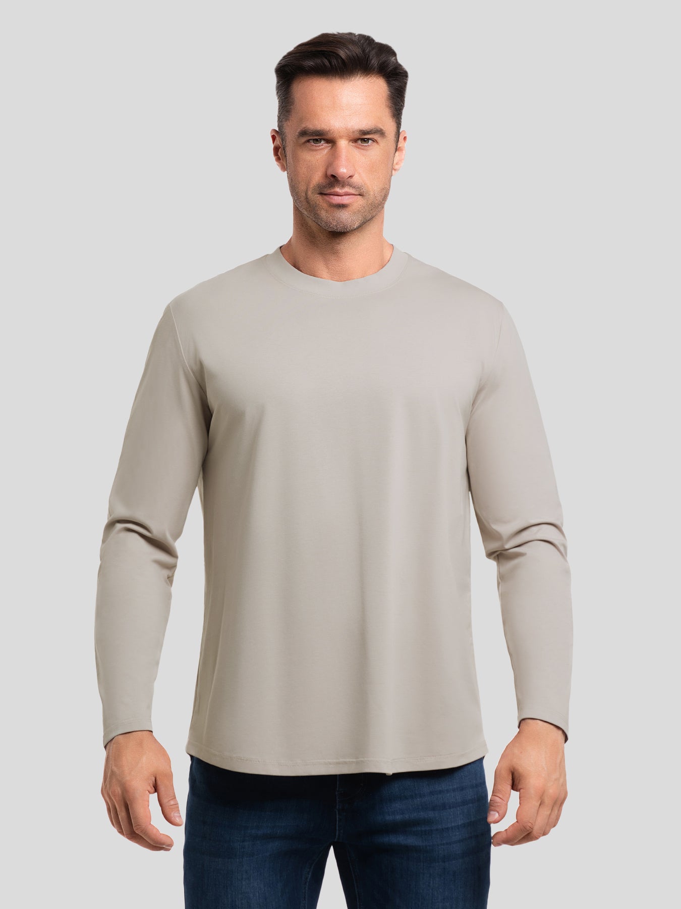 StaySmooth Long Sleeve Curve Hem Tee:Classic Fit