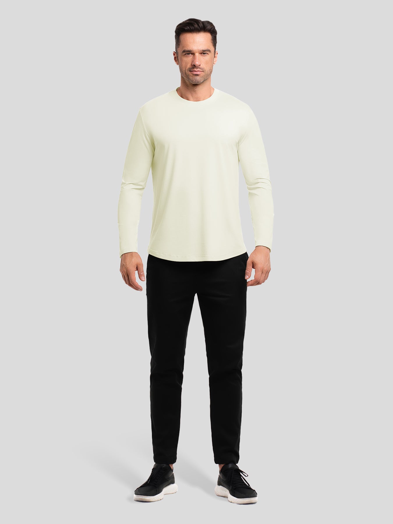 StaySmooth Slim Fit Long Sleeve Curve Hem Tee: New Colors
