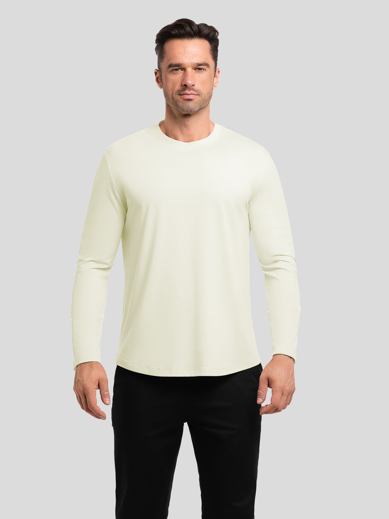 StaySmooth Slim Fit Long Sleeve Curve Hem Tee: New Colors
