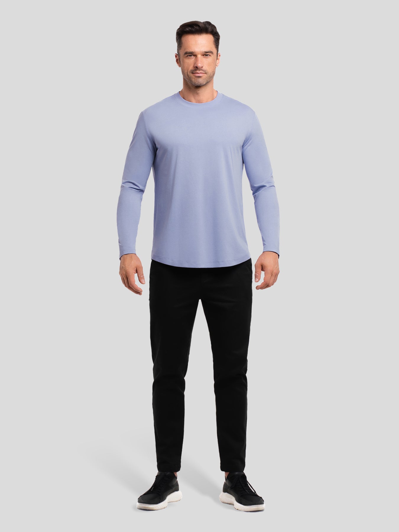 StaySmooth Slim Fit Long Sleeve Curve Hem Tee: New Colors