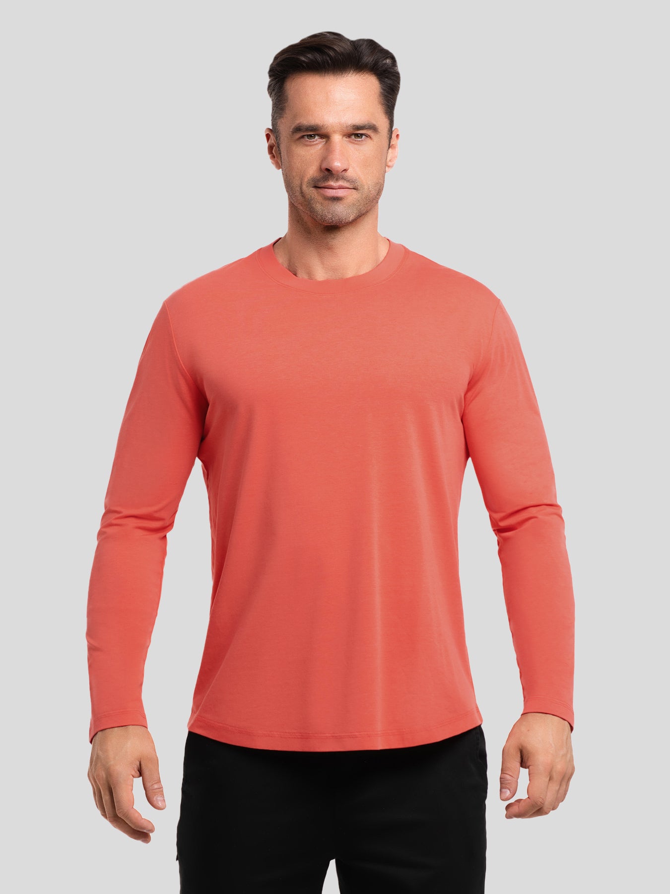 StaySmooth Slim Fit Long Sleeve Curve Hem Tee: New Colors