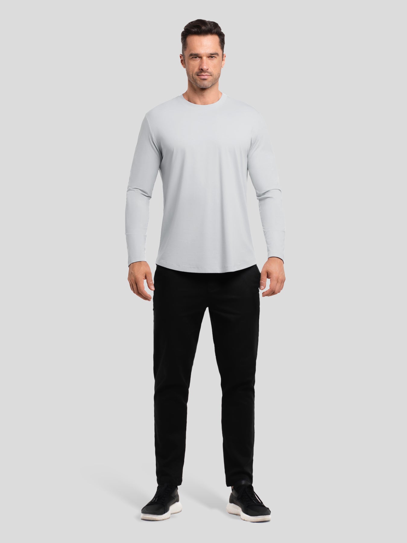 StaySmooth Slim Fit Long Sleeve Curve Hem Tee: New Colors